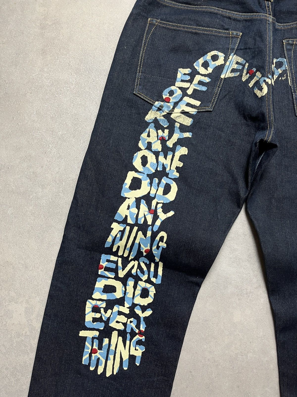 Evisu Evisu Daicock Script Logo Selvedge Denim Jeans Size US 34 / EU 50 - 3 Thumbnail