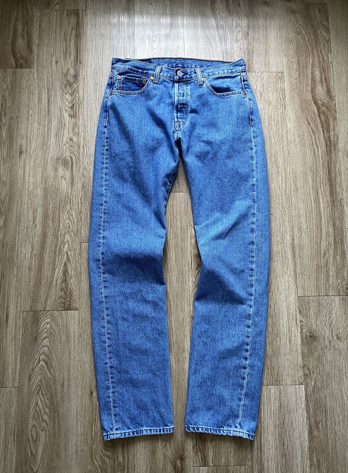 Levi's Levis 501 Blue Denim Jeans Size US 31 - 1 Thumbnail