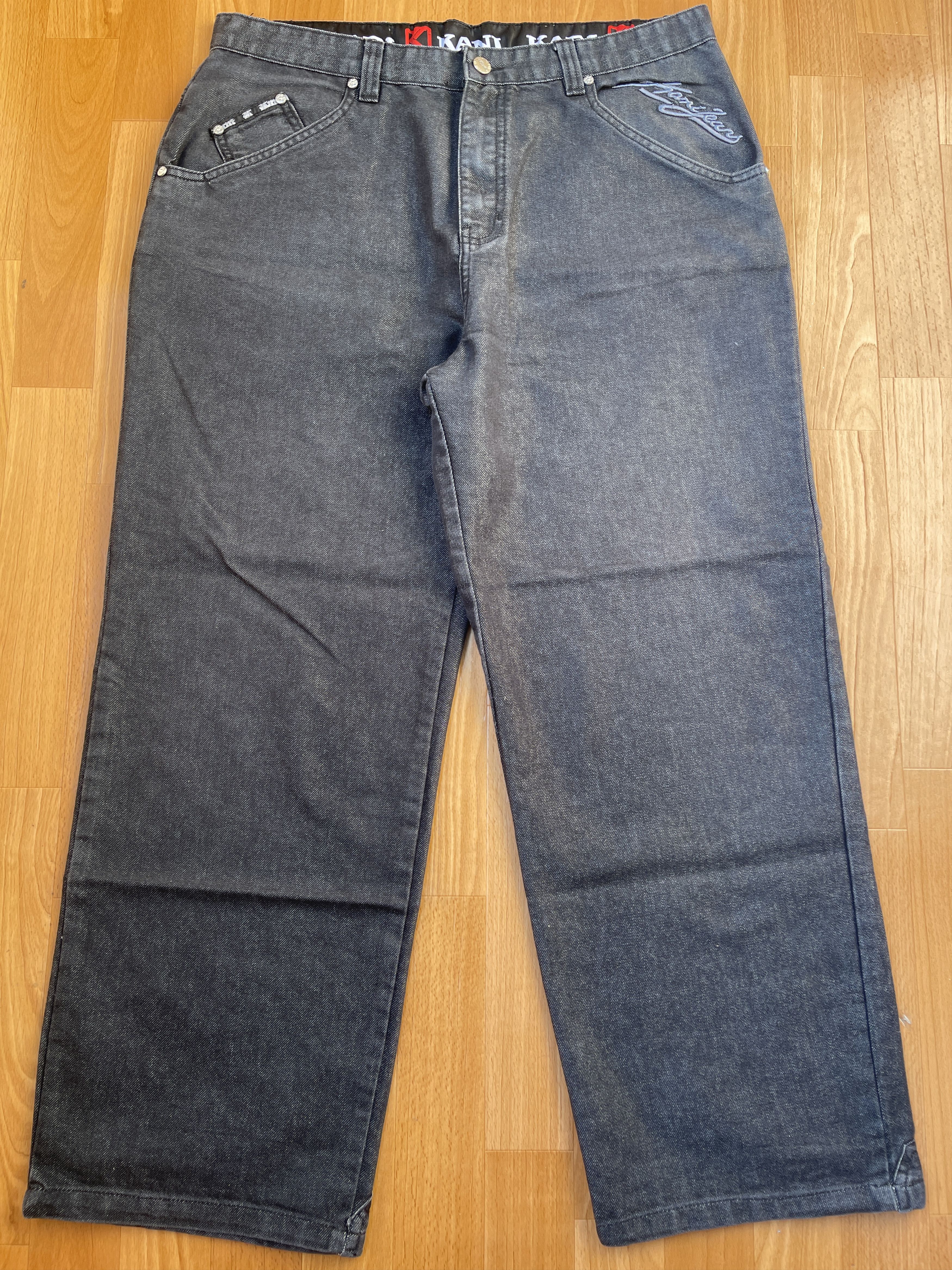 Karl Kani KARL KANI jeans shiny vintage baggy jeans silver metallic 34 Size US 34 / EU 50 - 2 Thumbnail