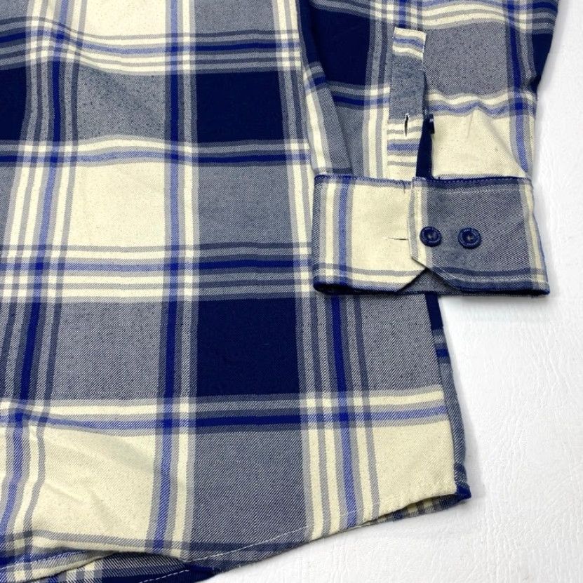 Vintage Dixxon Flannel Mens 4XL Blue Plaid Pearl Snap Casual Shirt Mens 4XL Big & Tall Size US XXL / EU 58 / 5 - 4 Thumbnail