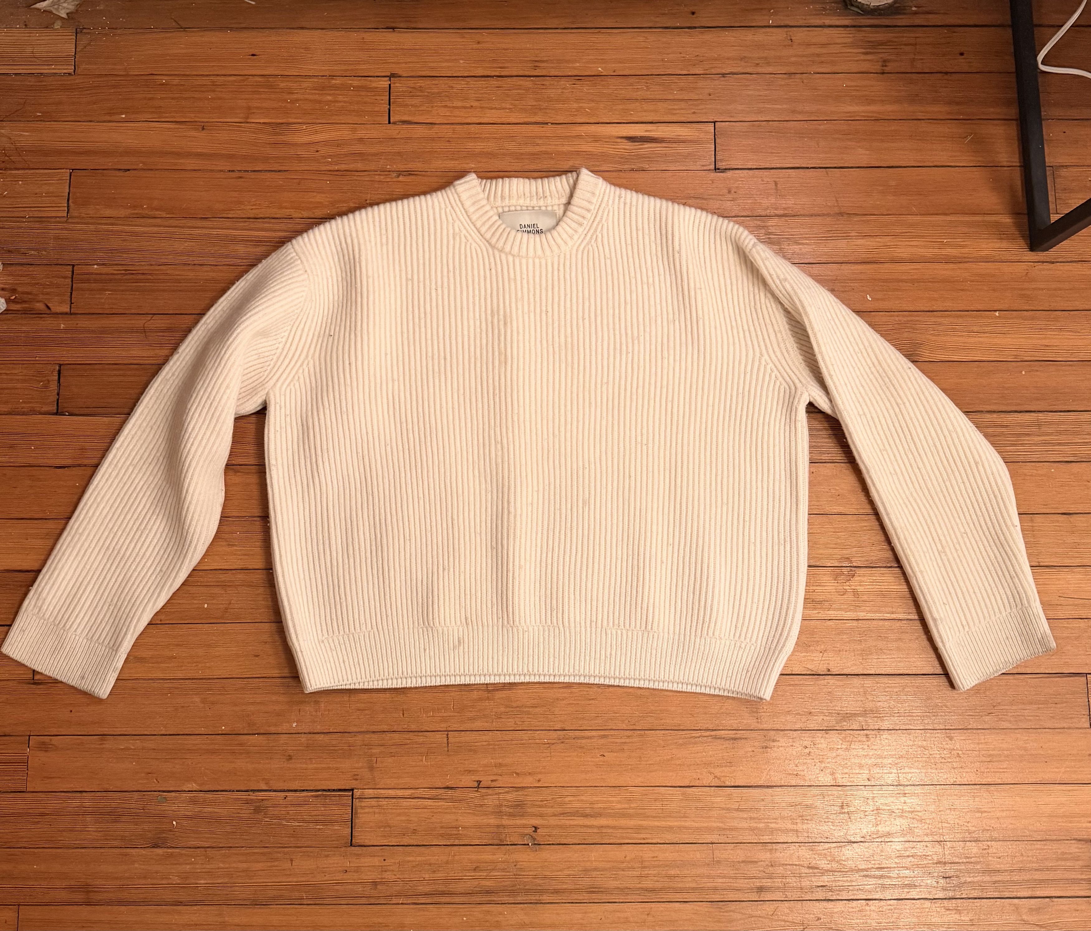Daniel Simmons Cream Merino Knit Sweater Size US M / EU 48-50 / 2 - 3 Thumbnail