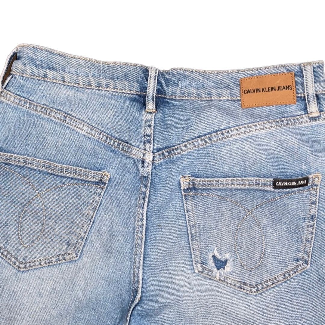 Calvin Klein Jeans Pants High Waisted Straight Leg distressed frayed hem Size 28" / US 6 / IT 42 - 4 Thumbnail