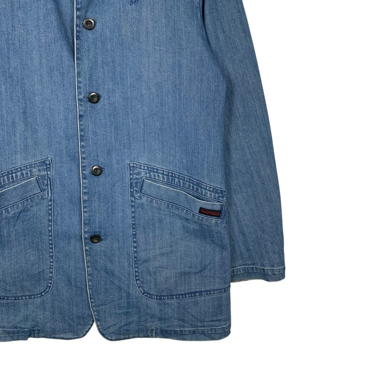 Gramicci GRAMICCI Embroidery Small Logo Work Denim Jacket #2145-C95 Size US XL / EU 56 / 4 - 4 Thumbnail