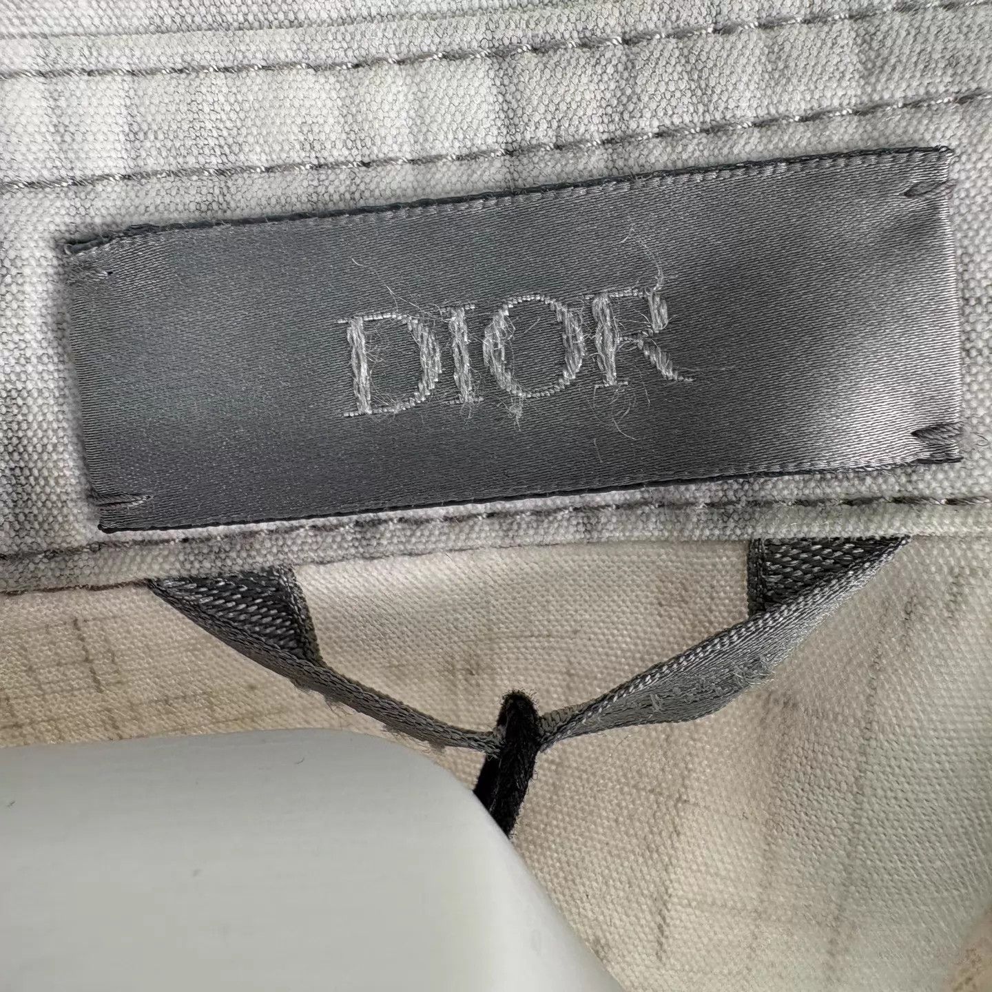 Dior Dior Oblique Distressed Denim Shirt O/S Unisex Gray 39 Japan Size US M / EU 48-50 / 2 - 6 Thumbnail