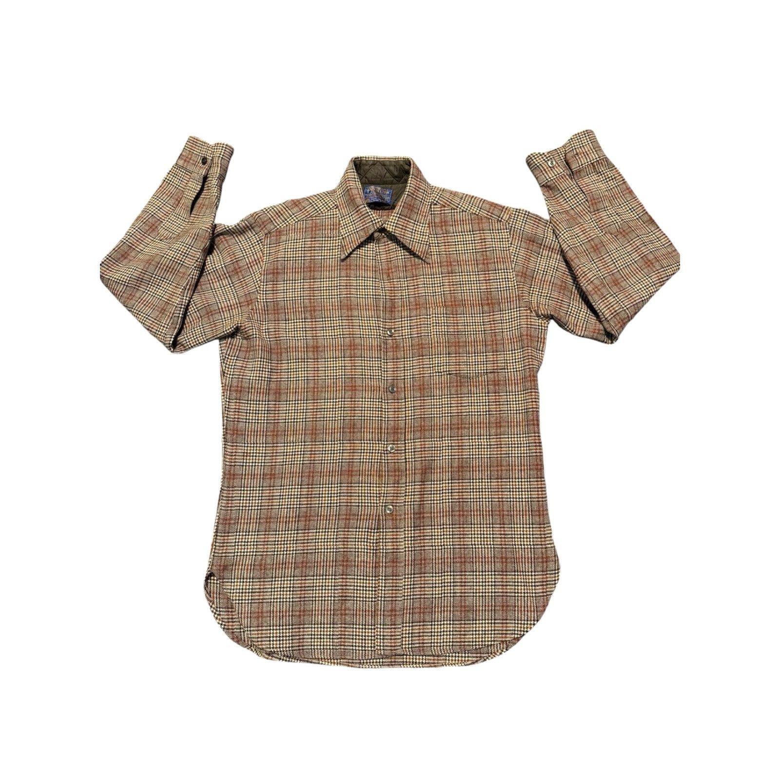 Pendleton VINTAGE Pendleton Board Shirt Men Brown Plaid Wool Flannel Made In USA Size M Size US M / EU 48-50 / 2 - 2 Thumbnail