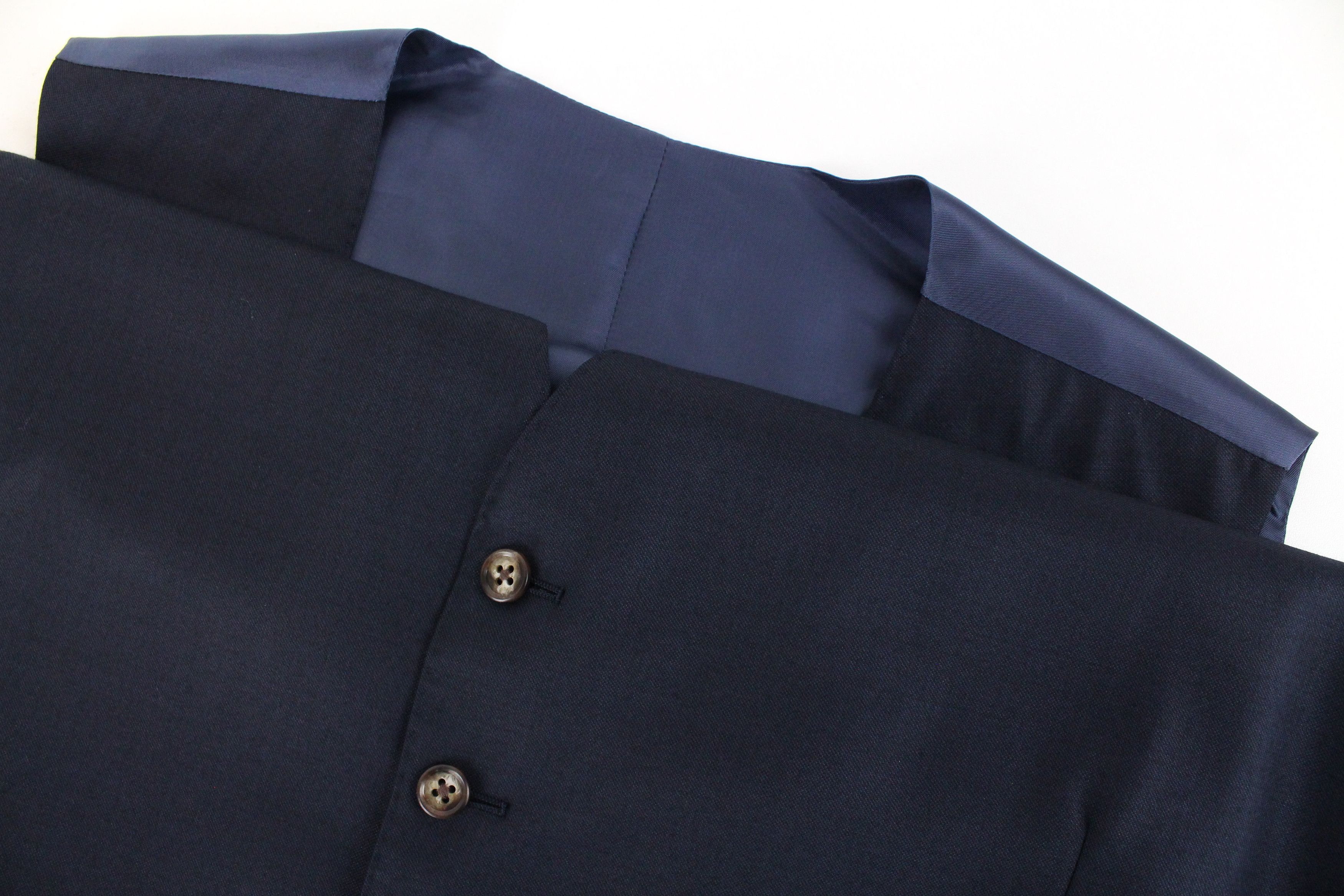 Suitsupply LAZIO UK50S Wool Navy Melange Waistcoat 55120 Size 50S - 4 Thumbnail