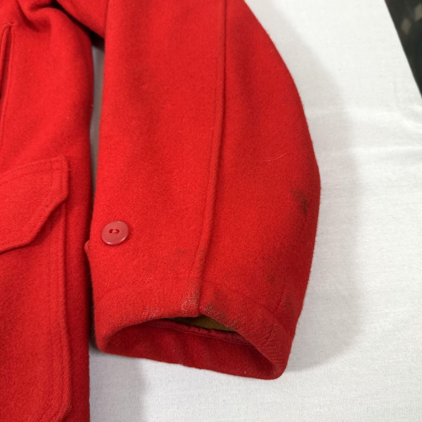 Vintage VINTAGE Woolrich Red Wool Hunting Coat Mens 42 Mackinaw Cruiser Parka 60s USA Size US XS / EU 42 / 0 - 4 Thumbnail