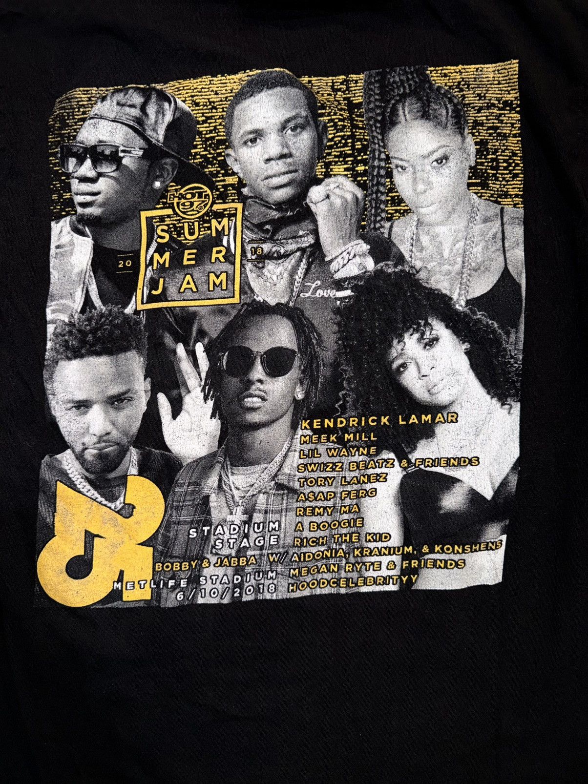 Rap Tees Hot 97 Summer Jam Metlife 2018 Kendrick Lamar Lil Wayne Rap Size US M / EU 48-50 / 2 - 4 Thumbnail
