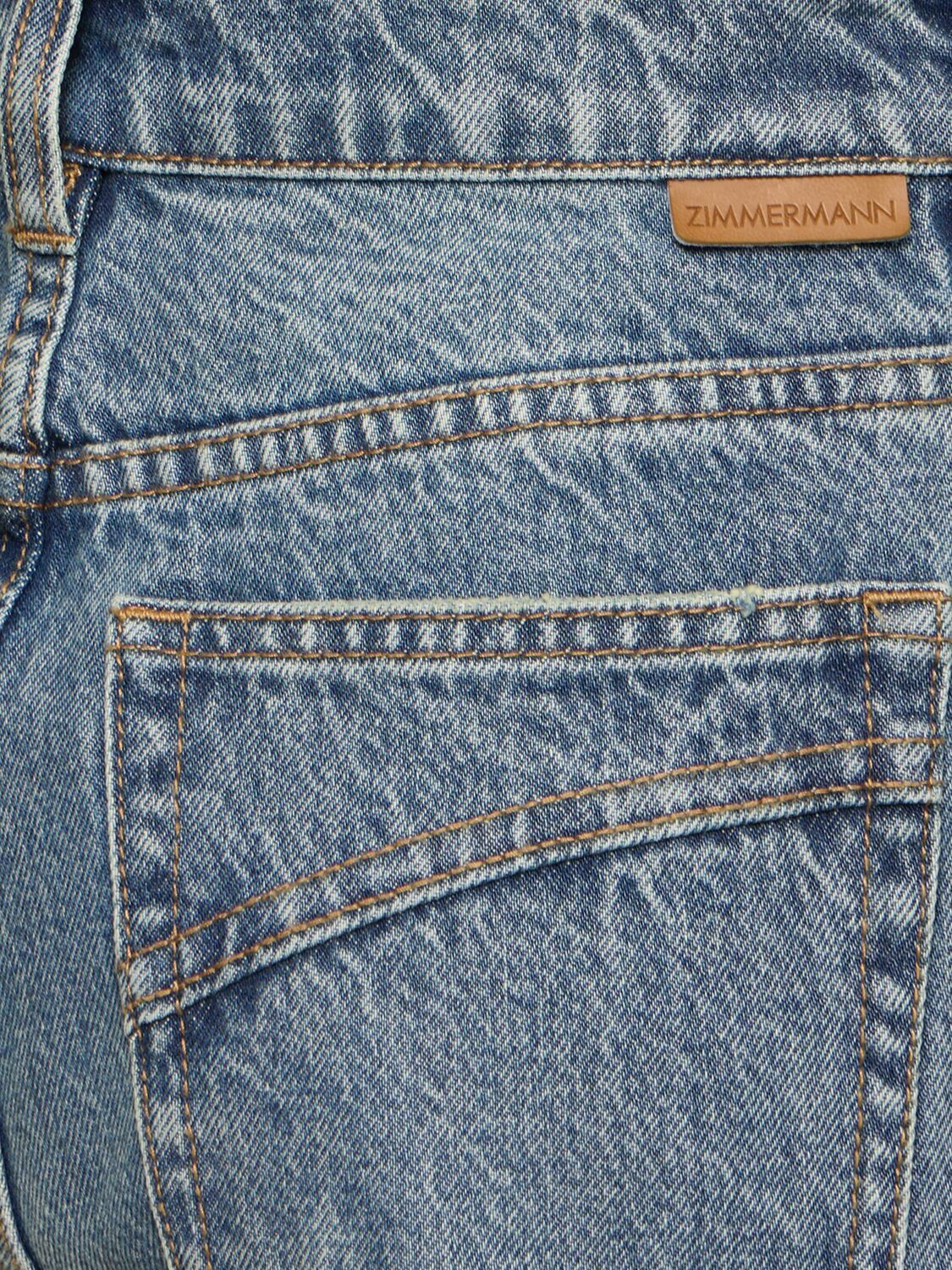 Zimmermann o1s22i1n1024 Illustration Wide Leg Jeans in Blue Size 25" / US 0 / IT 36 - 4 Thumbnail