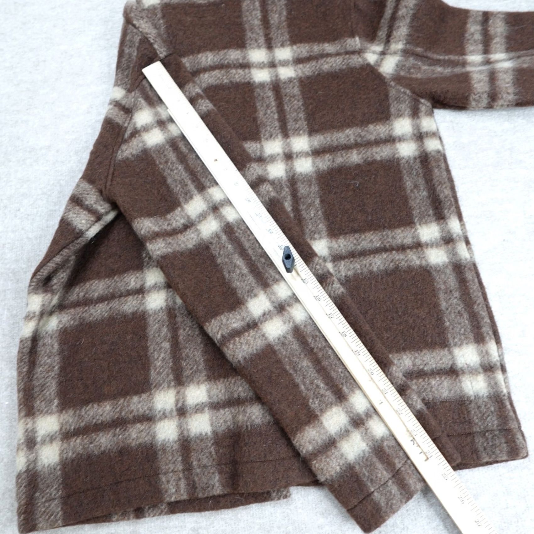 Club Monaco Universal Works Jacket Mens Medium Brown Plaid Wool Blend Field Chore Portugal Size US S / EU 44-46 / 1 - 5 Thumbnail