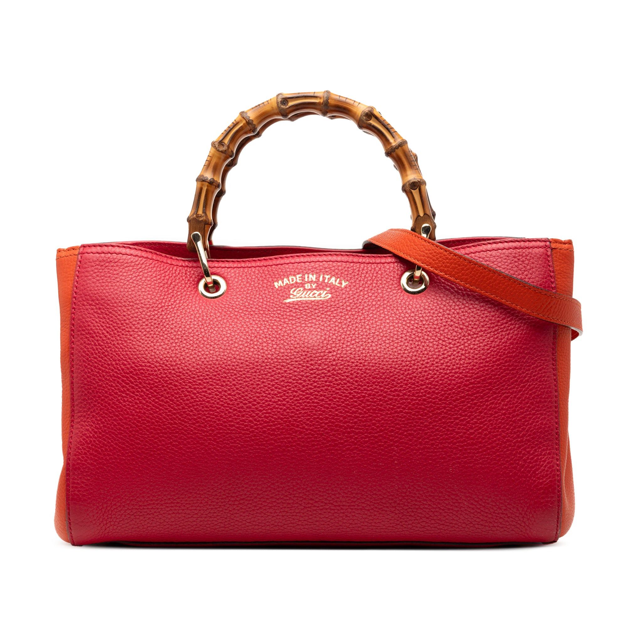 Gucci Medium Bicolor Calfskin Bamboo Shopper Satchel Size ONE SIZE - 1 Thumbnail