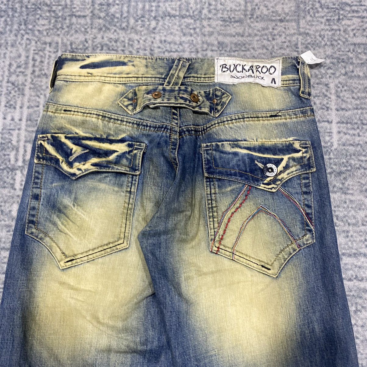 Japanese Brand Flare ☠️ Snow Buck Mud Wash Jeans Dirty Bootcut 90s Baggy Size US 32 / EU 48 - 15 Thumbnail