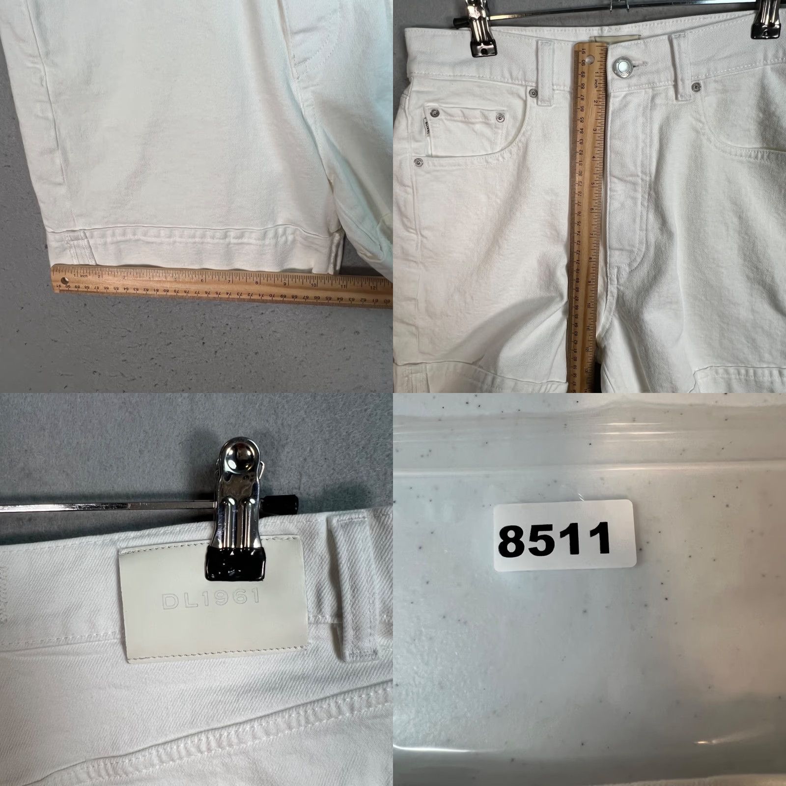 DL1961 DL1961 White High-Waisted Denim Shorts 25 Womens Size 42" / US 20 - 8 Thumbnail