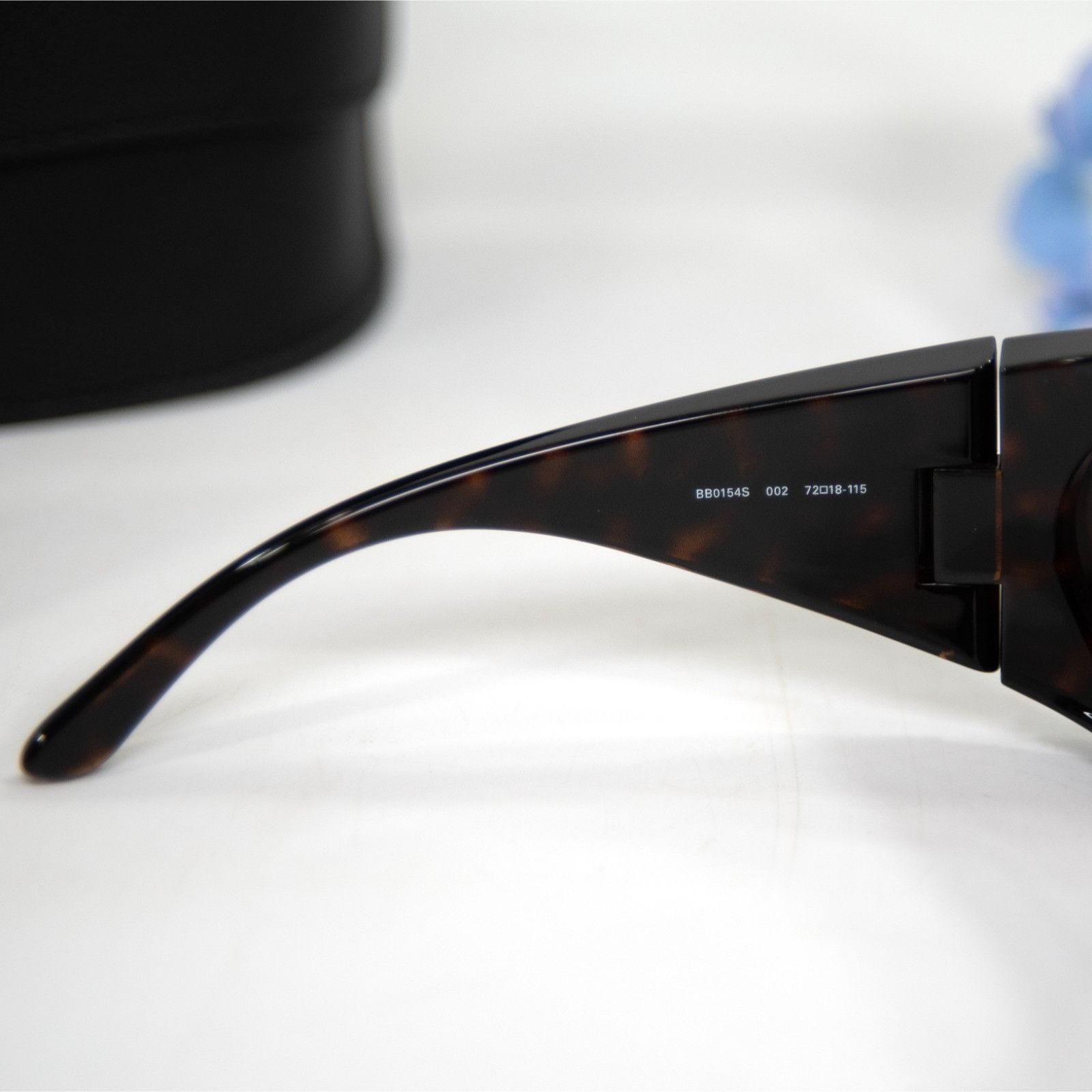 Balenciaga Balenciaga BB0154S Havana Brown Tortoise Logo Acrylic Wrap S Size ONE SIZE - 6 Thumbnail