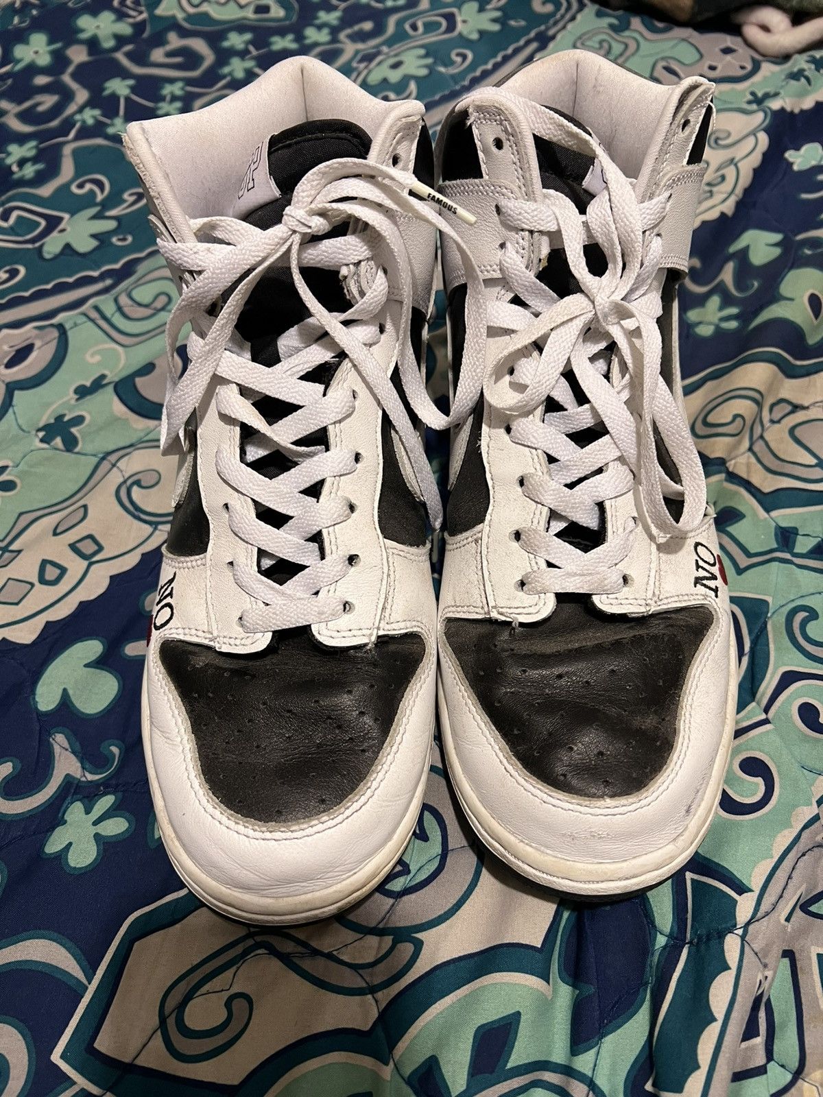 Nike × Supreme NIKE SB DUNK SUPREME; NO LOVE/BY ANY MEANS Size US 9.5 / EU 42-43 - 5 Thumbnail