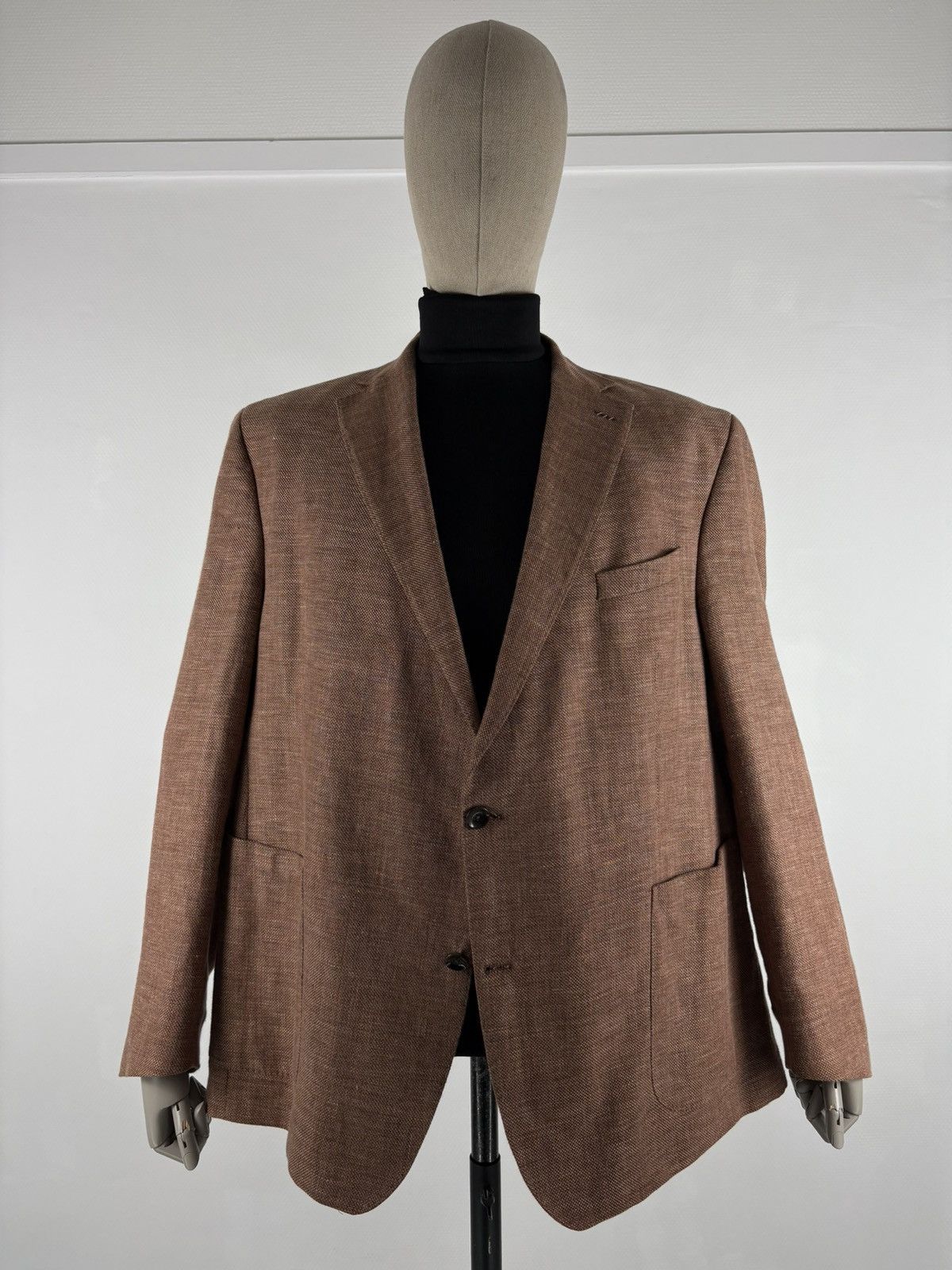 Suitsupply Men's Carl Gross Black Line Linen-Wool Modern Fit Sport Blazer Sakko Jacket Size 48S - 2 Thumbnail