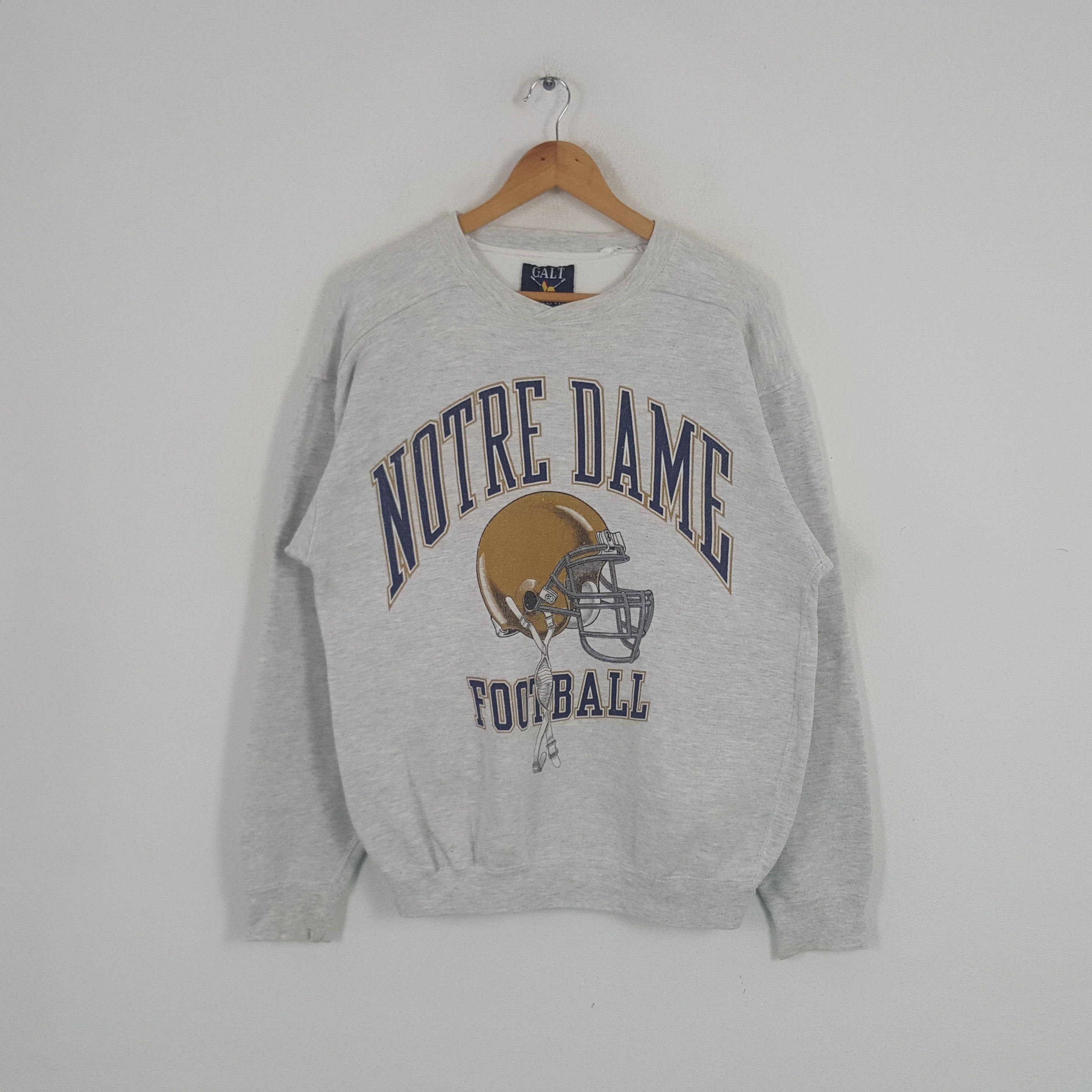 Galt Crew × NFL × Vintage Vintage Notre Dame Football American Team Sweatshirt Size US S / EU 44-46 / 1 - 1 Thumbnail