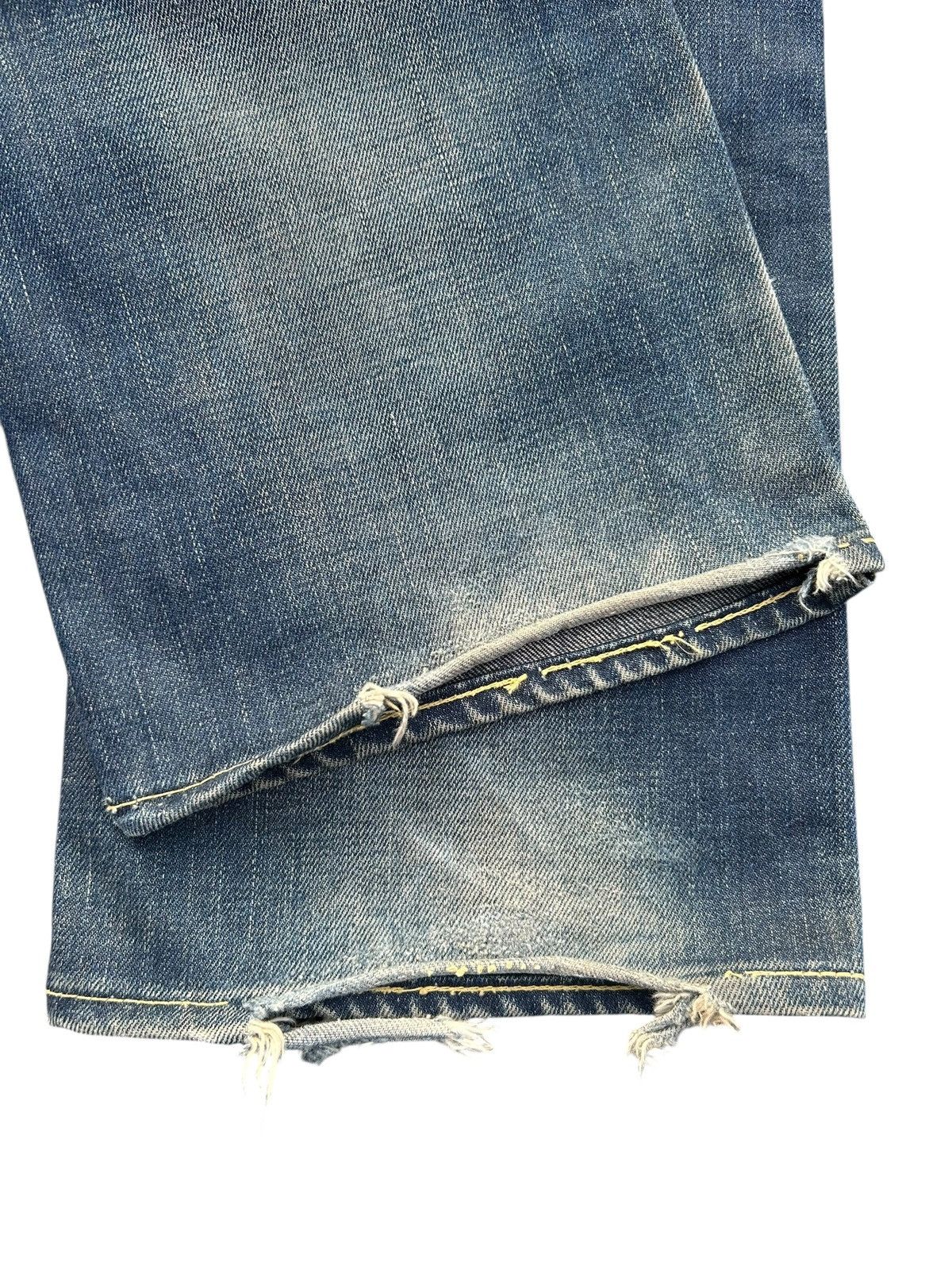 Kapital Thrashed Vintage Levis Big E Selvedge Distressed Denim jeans Size US 32 / EU 48 - 18 Thumbnail