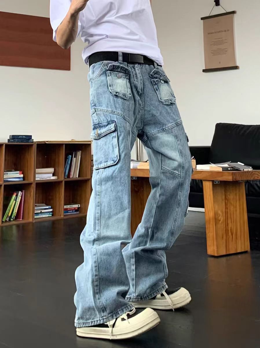 Japanese Brand × Jean High street washed and distressed casual jeans Size US 31 - 2 Thumbnail