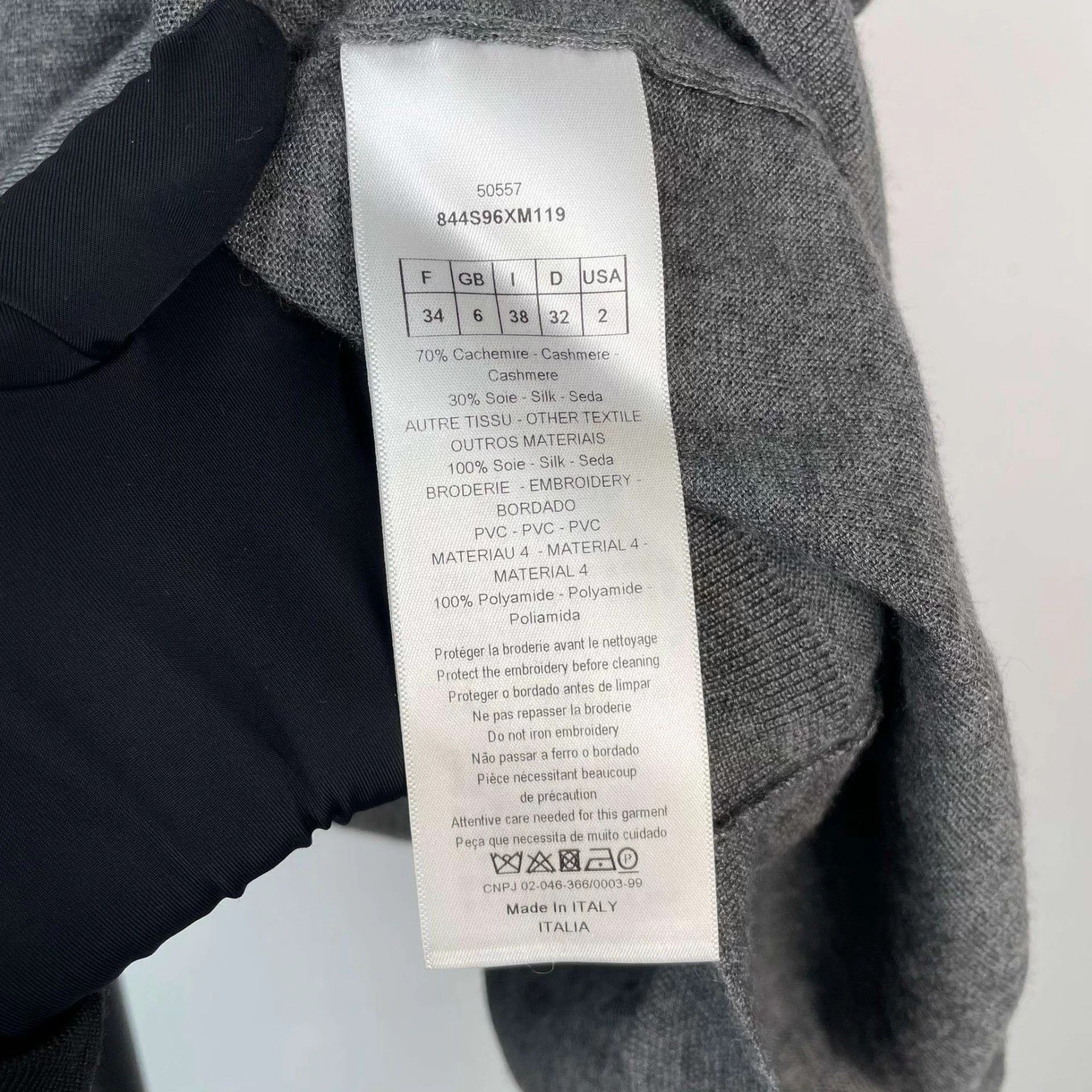 Dior Dior Gray Sequined Collar Short-Sleeve Size ONE SIZE - 7 Thumbnail