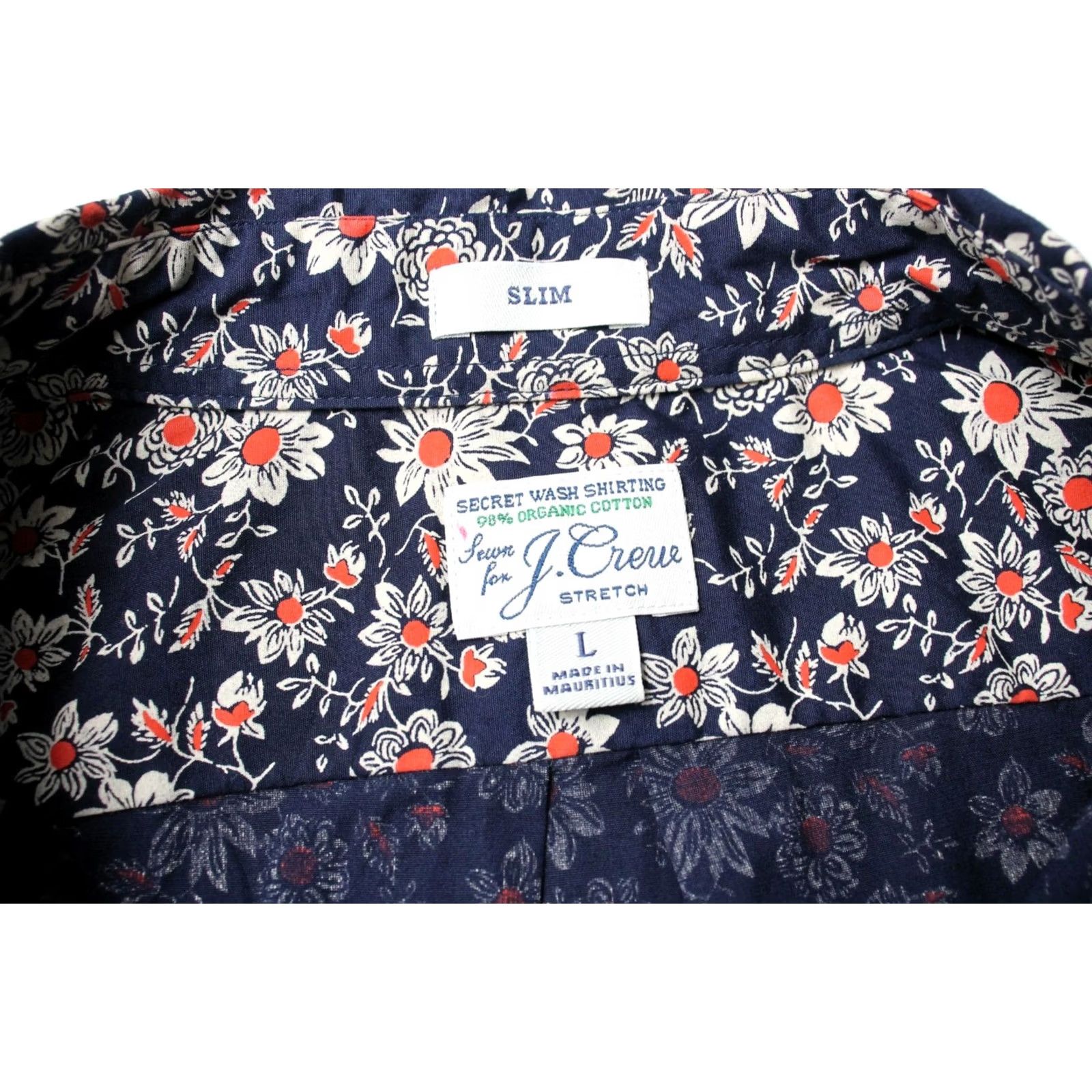 J.Crew J. Crew Slim Stretch Shirt Men's LARGE Short Sleeve Button-Down Flower Print Size US L / EU 52-54 / 3 - 7 Thumbnail
