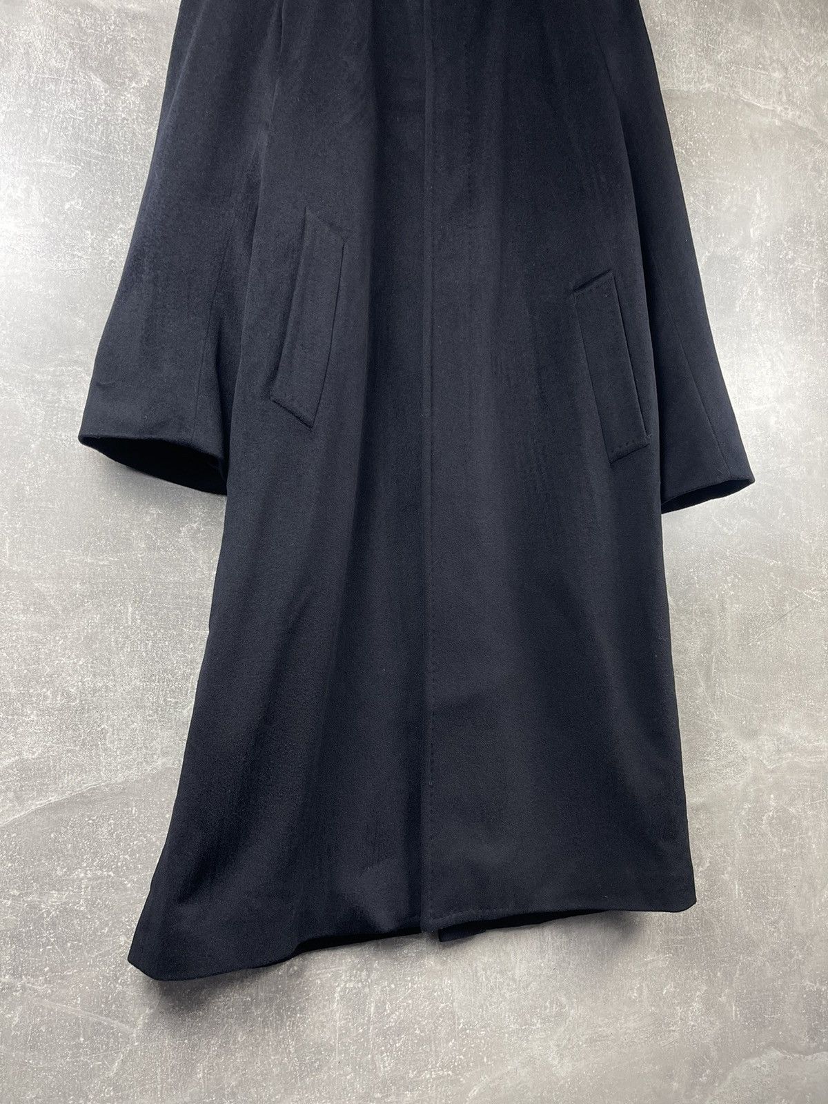 Tombolini Tombolini ing Loro Piana Wool Belted Overcoat Black Size US L / EU 52-54 / 3 - 4 Thumbnail
