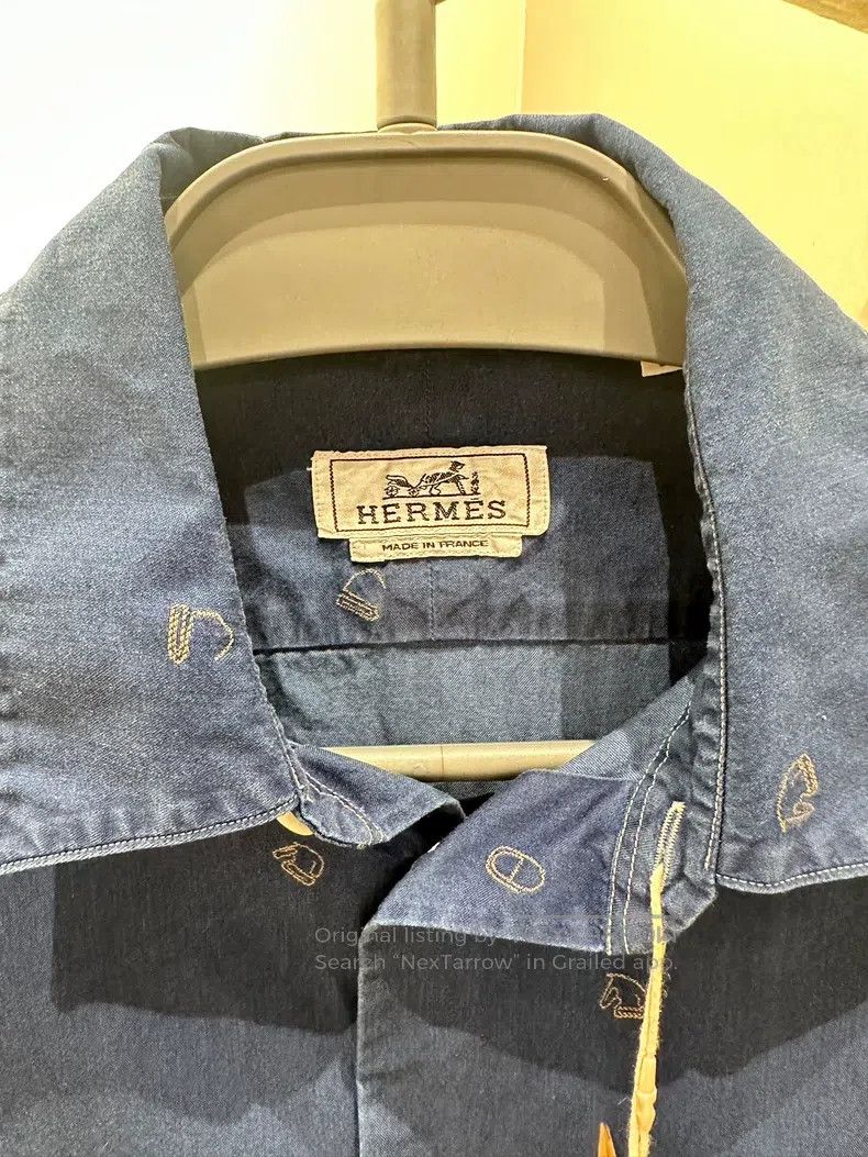 Hermes Hermes size 38 Embroidered Horse Denim Shirt Size M / US 6-8 / IT 42-44 - 3 Thumbnail