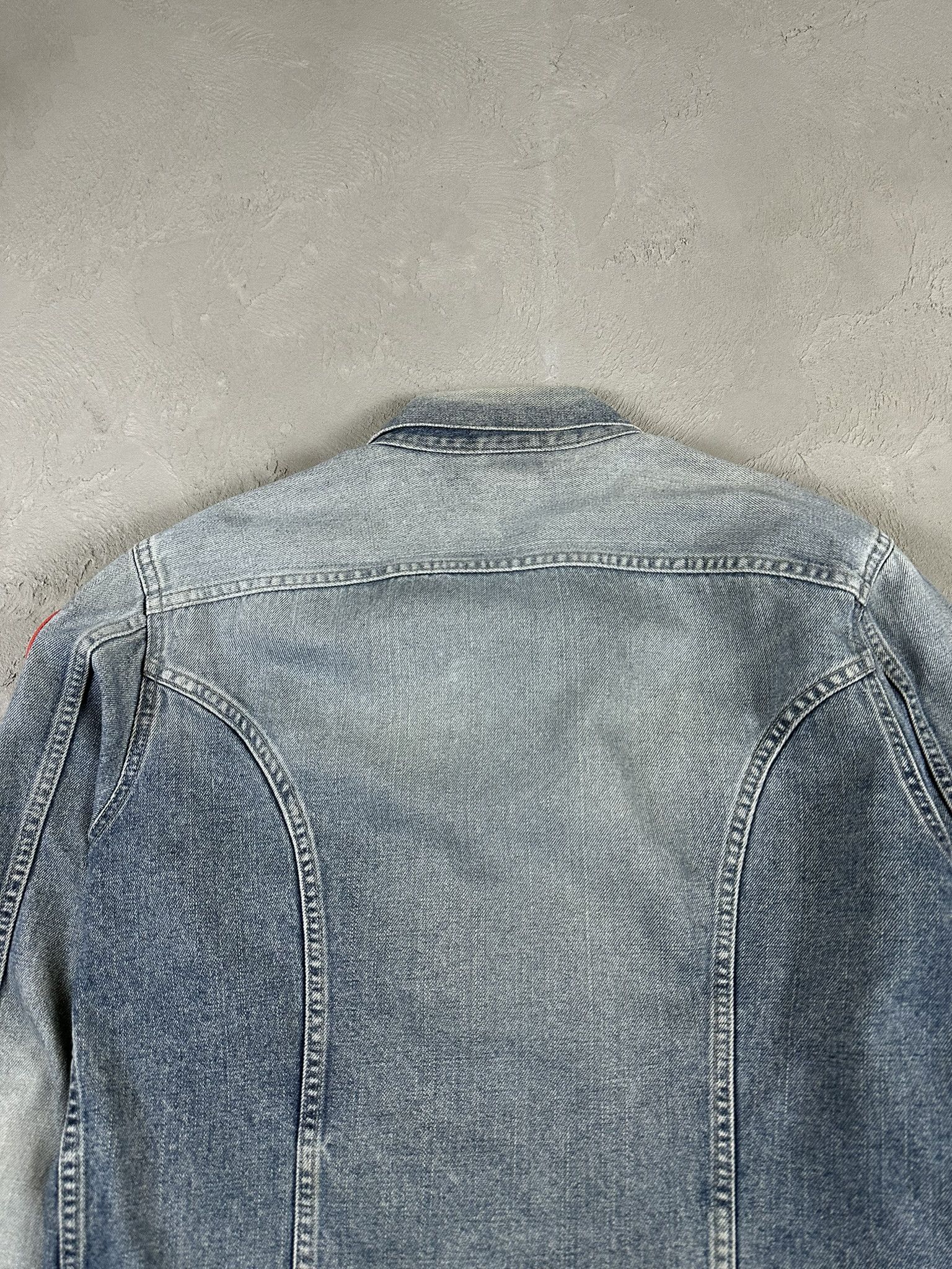 Diesel Vintage Y2k Diesel Faded Washed Denim Trucker Jacket 00s Size US M / EU 48-50 / 2 - 15 Thumbnail