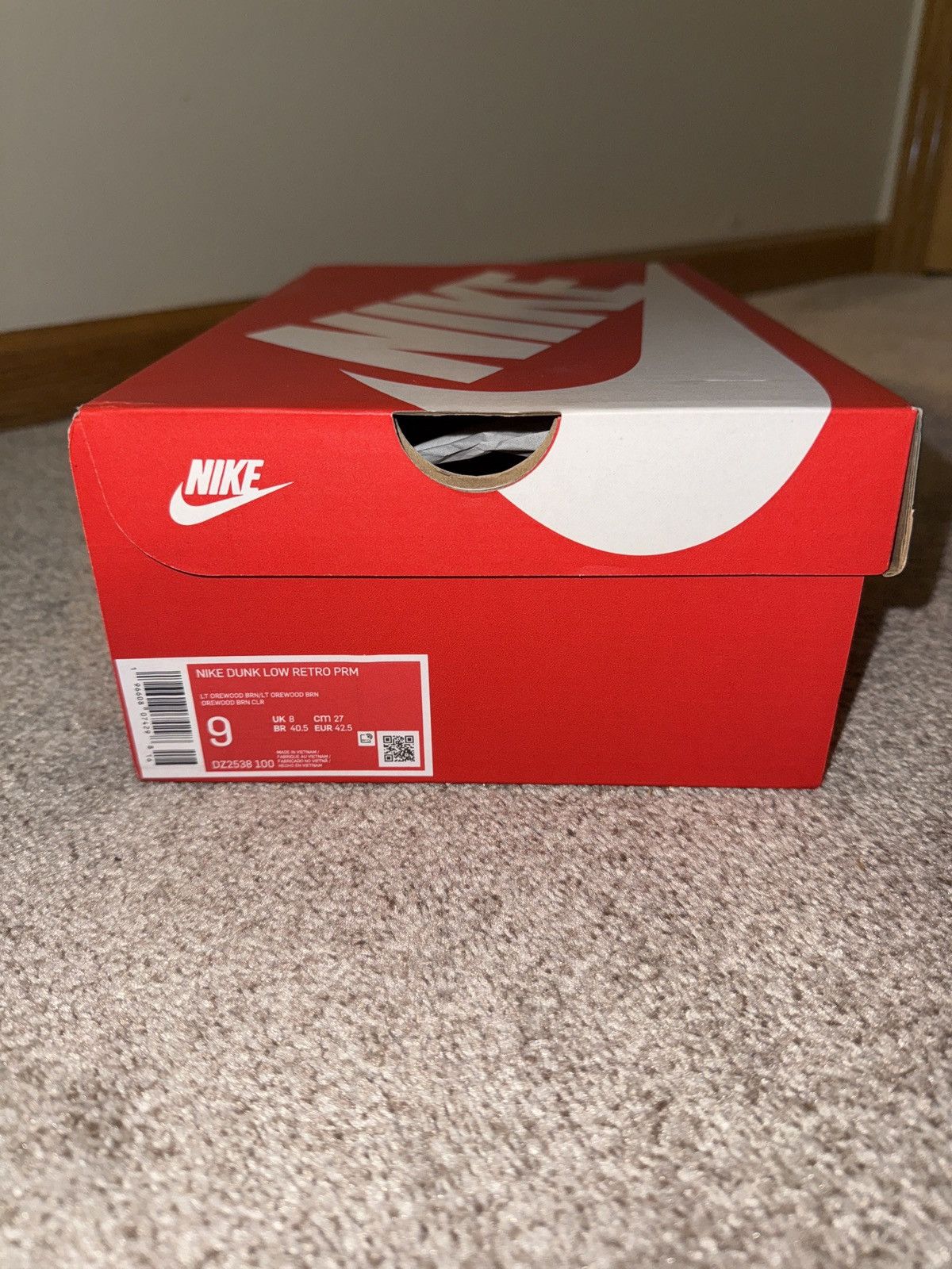 Nike Nike Dunk Low Retro PRM "Light Orewood" Size US 9 / EU 42 - 7 Thumbnail