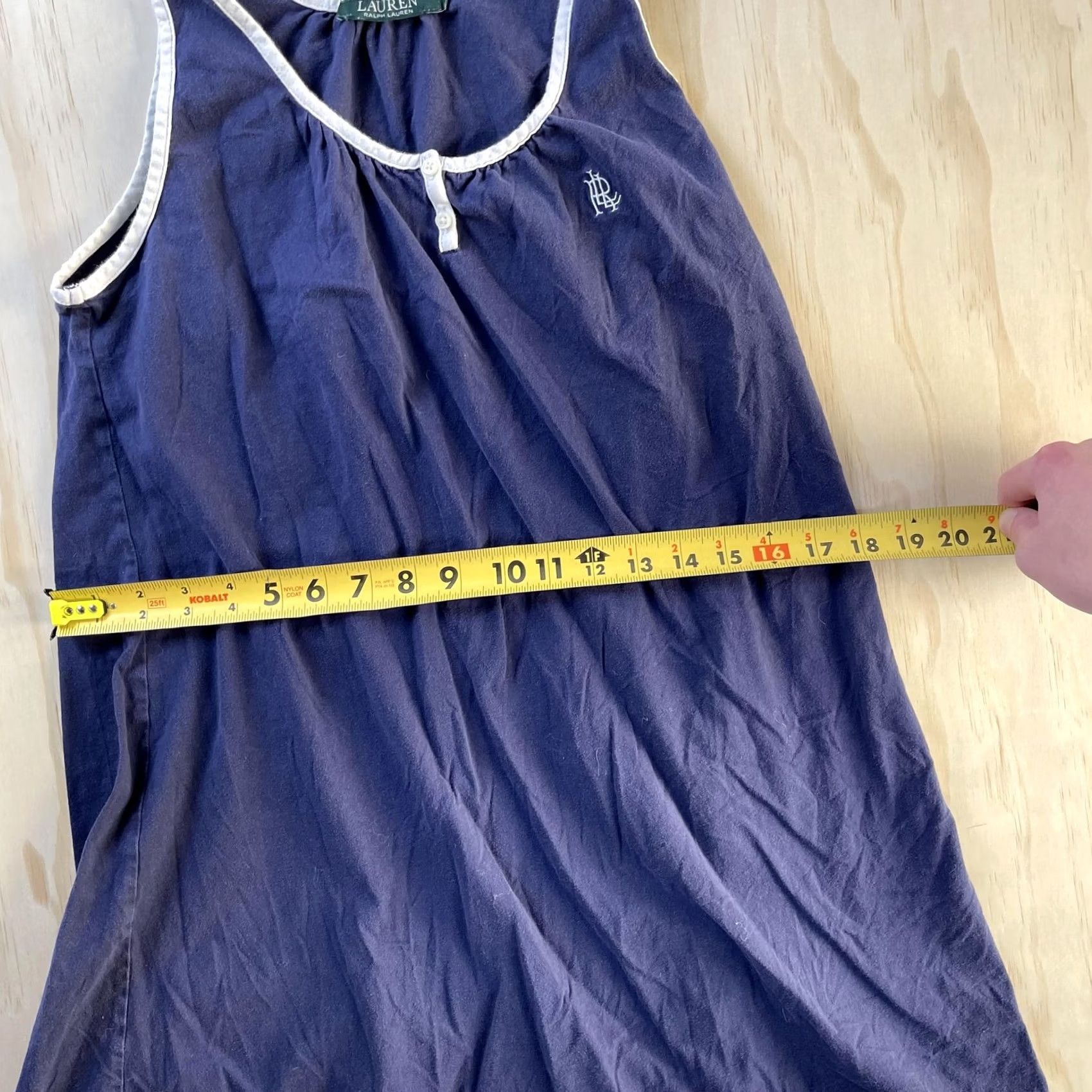 Ralph Lauren Lauren Ralph Chemise Womens M Blue Gown Women Striped Sleeveless Loungewear Size ONE SIZE - 4 Thumbnail