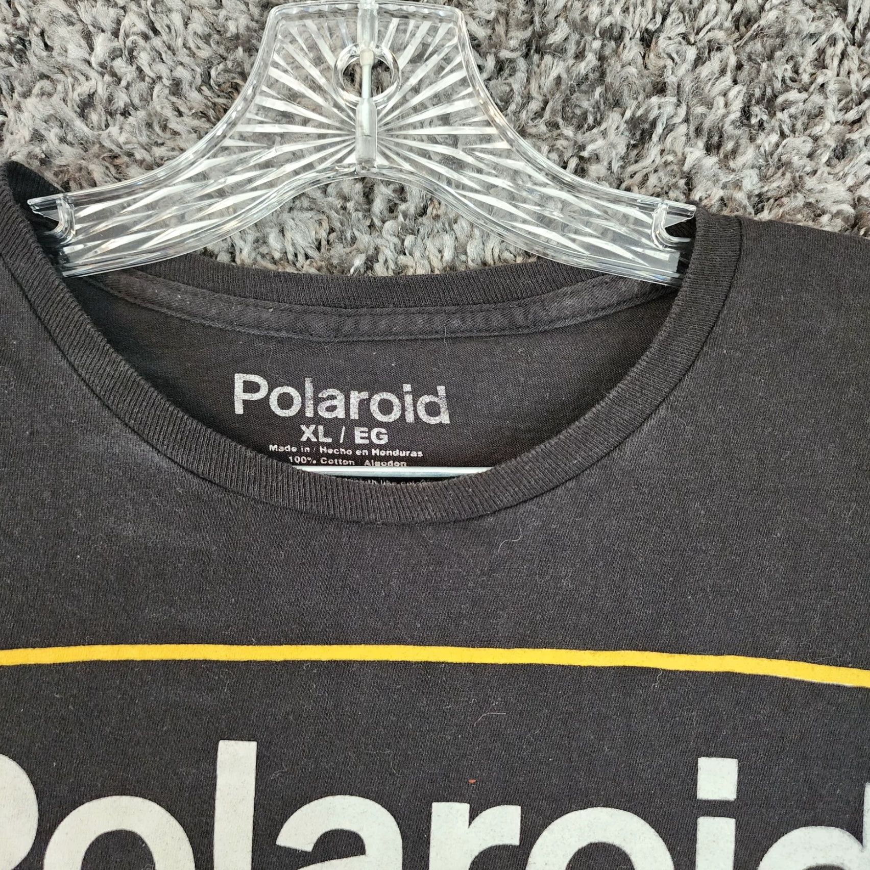 Polaroid VINTAGE? Wait not vintage. Polaroid T-Shirt Black Short Sleeve Graphic Tee XL Men Size XL Size US 36 / EU 52 - 4 Thumbnail