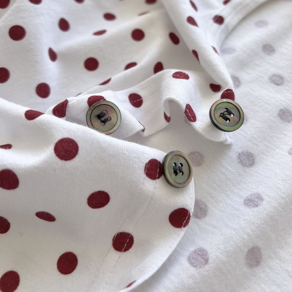 Y's × Yohji Yamamoto Yohji Yamamoto for Living Cotton Polka-Dots Button Shirt Size M / US 6-8 / IT 42-44 - 6 Thumbnail