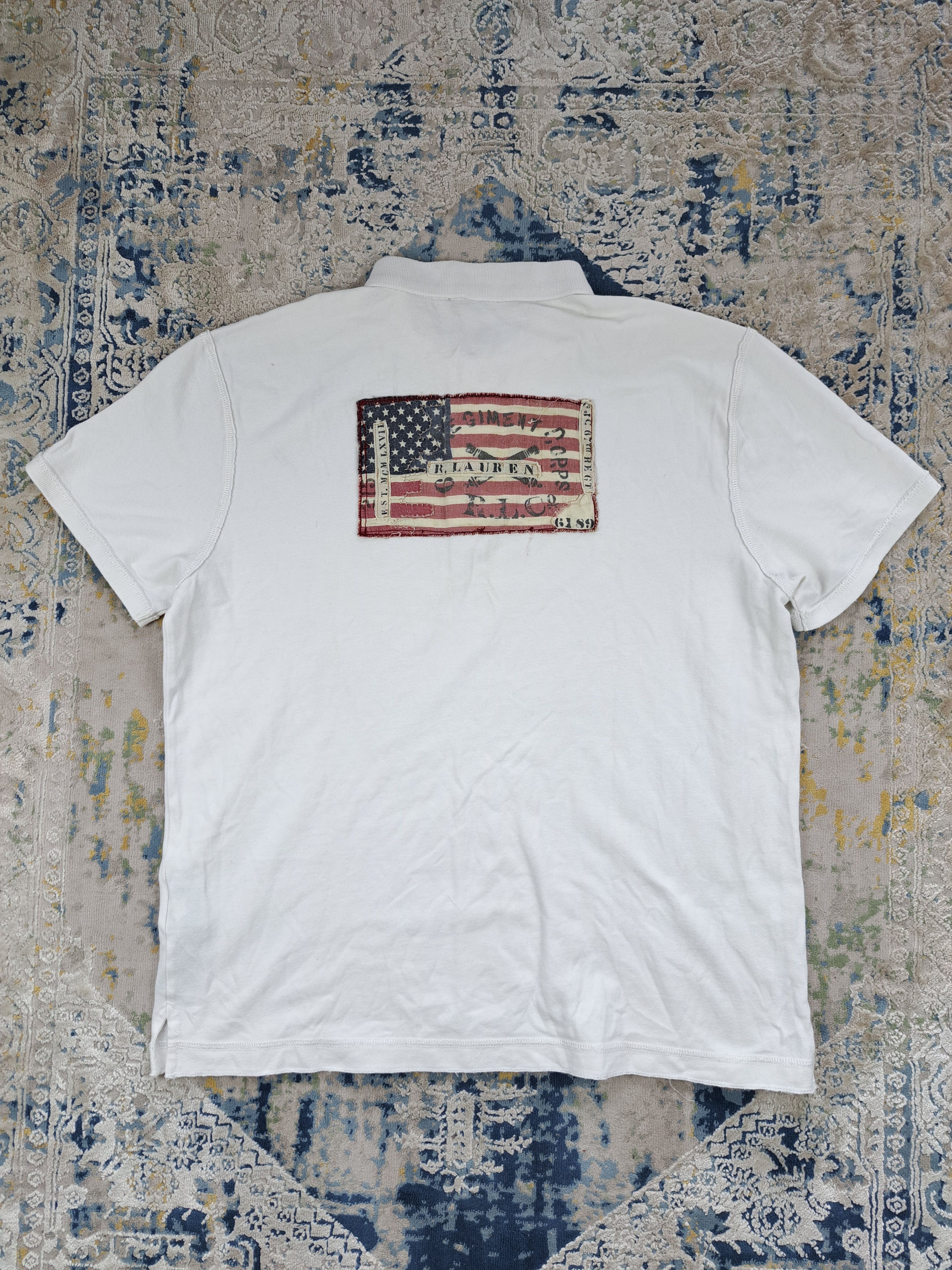 Polo Ralph Lauren Ralph Lauren Big American Flag Polo Shirt y2k Drip Size US XL / EU 56 / 4 - 1 Thumbnail