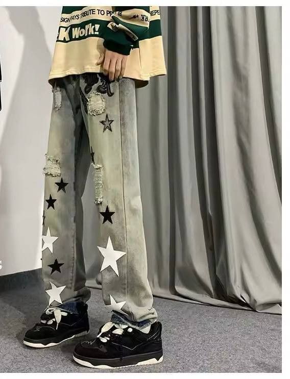 Japanese Brand × Vintage star design jeans Size US 36 / EU 52 - 4 Thumbnail