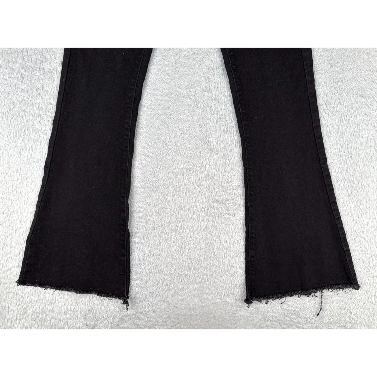 Vintage Red Bottoms Jeans Women's 5 Black Denim Flare Low Rise 25x30 Cotton Blend 5-Pocket Zipper Button Vintage? No Size 27" / US 4 / IT 40 - 2 Thumbnail