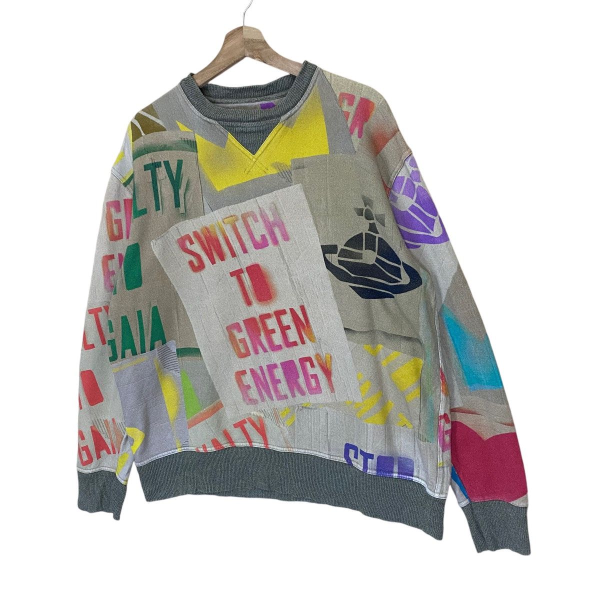 Vivienne Westwood Vivienne Westwood Man Switch To Green Energy Sweatshirt Size US L / EU 52-54 / 3 - 3 Thumbnail