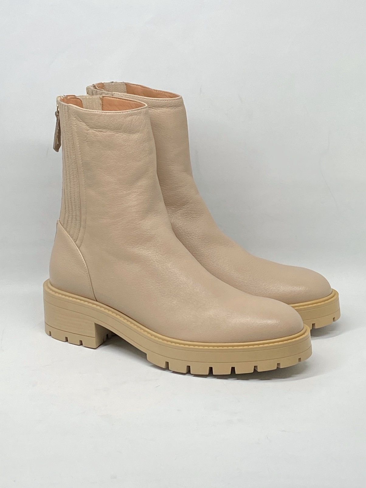 Aquazzura Aquazzura Saint Honore Leather Combat Booties size 40 Size US 10 / IT 40 - 3 Thumbnail