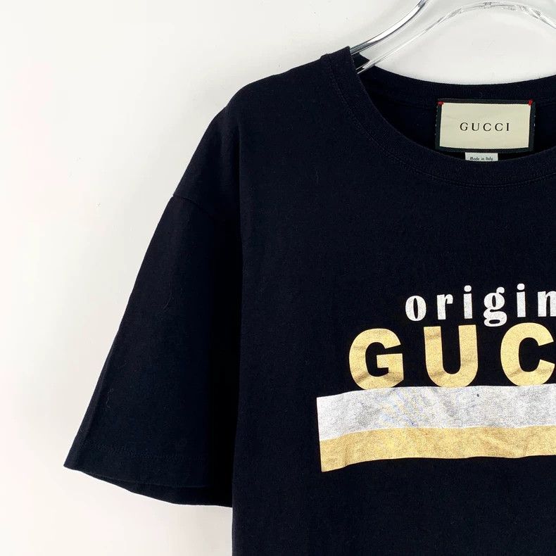 Gucci Gucci Black logo letter print cotton round-neck short-slee Size US M / EU 48-50 / 2 - 3 Thumbnail
