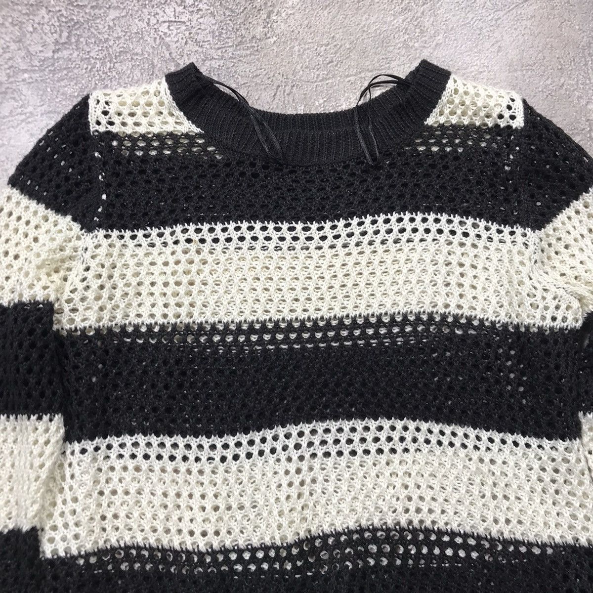 If Six Was Nine Vintage Y2K ABSTRACT MOHAIR SWEATER Knitted Oversized 90s Size M / US 6-8 / IT 42-44 - 3 Thumbnail