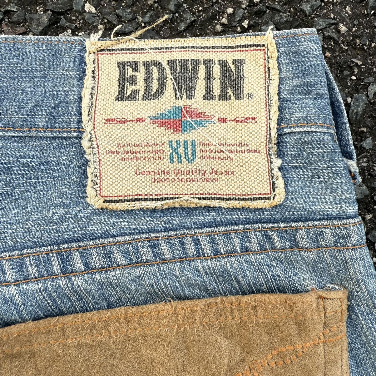 Edwin VINTAGE EDWIN FLARE FADED RIPPEP JEAN DENIM PANTS Size US 35 - 13 Thumbnail