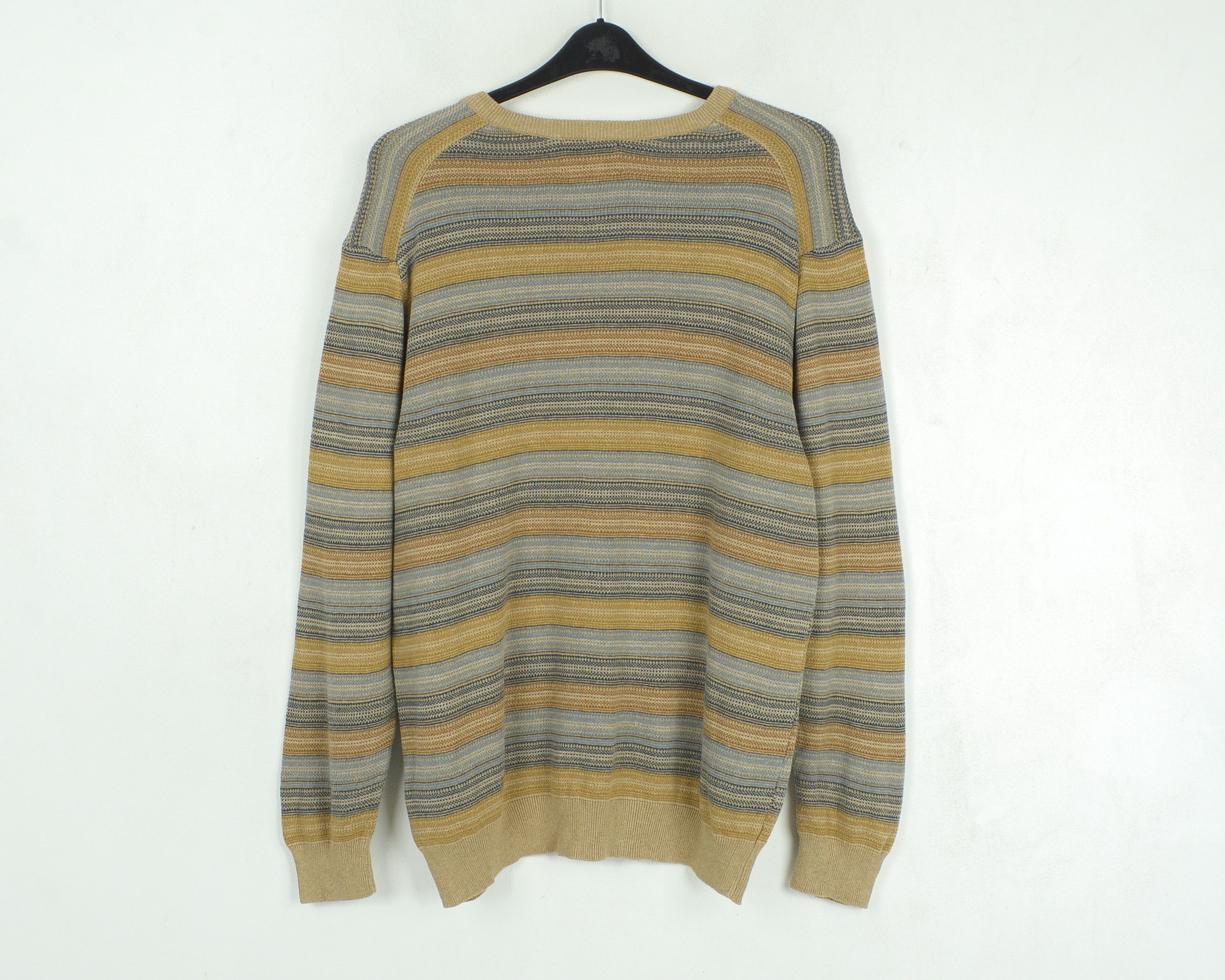 Lyle & Scott LYLE & SCOTT V-Neck Sweater Combed Cotton Pullover Jumper Size US L / EU 52-54 / 3 - 3 Thumbnail