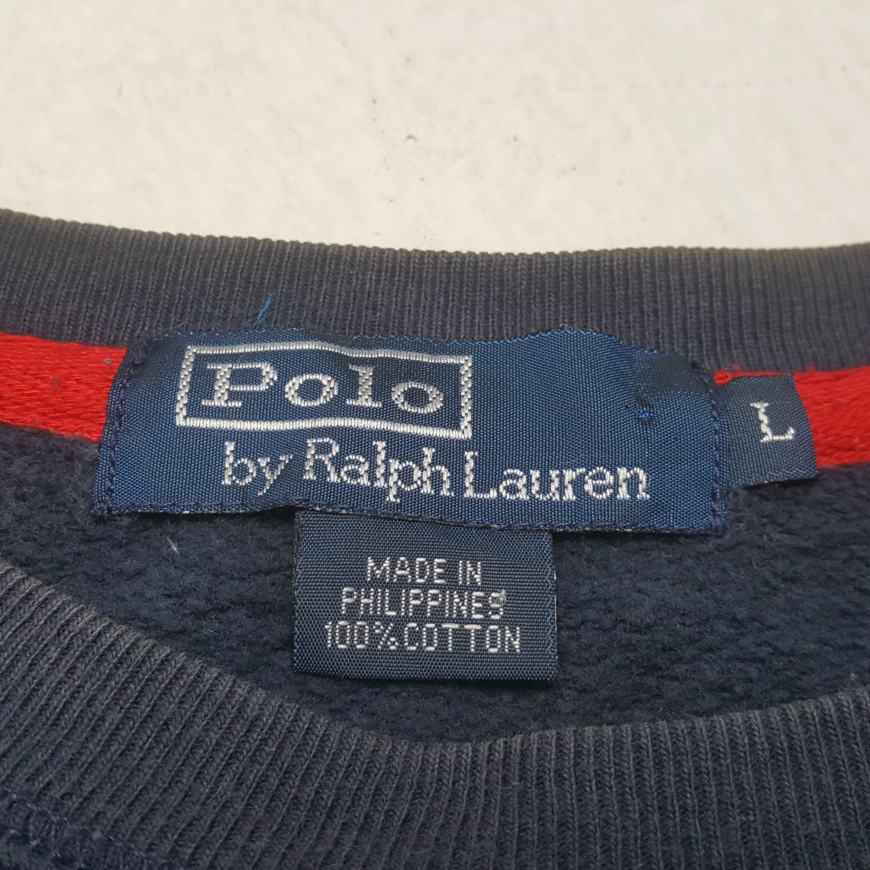 Polo Ralph Lauren × Vintage Vintage POLO by RALPH LAUREN Small Pony Sweatshirt C291N11 Size US XL / EU 56 / 4 - 4 Thumbnail