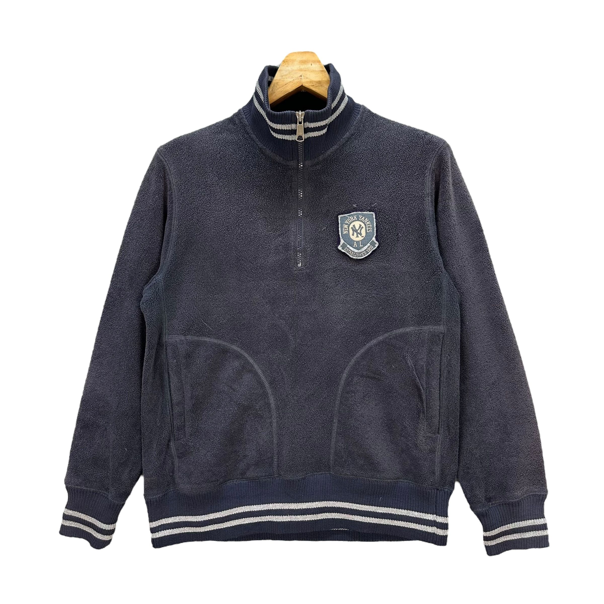 MLB MLB New York Yankees Half Zip Fleece Sweatshirt #A4-0078 Size US M / EU 48-50 / 2 - 1 Thumbnail