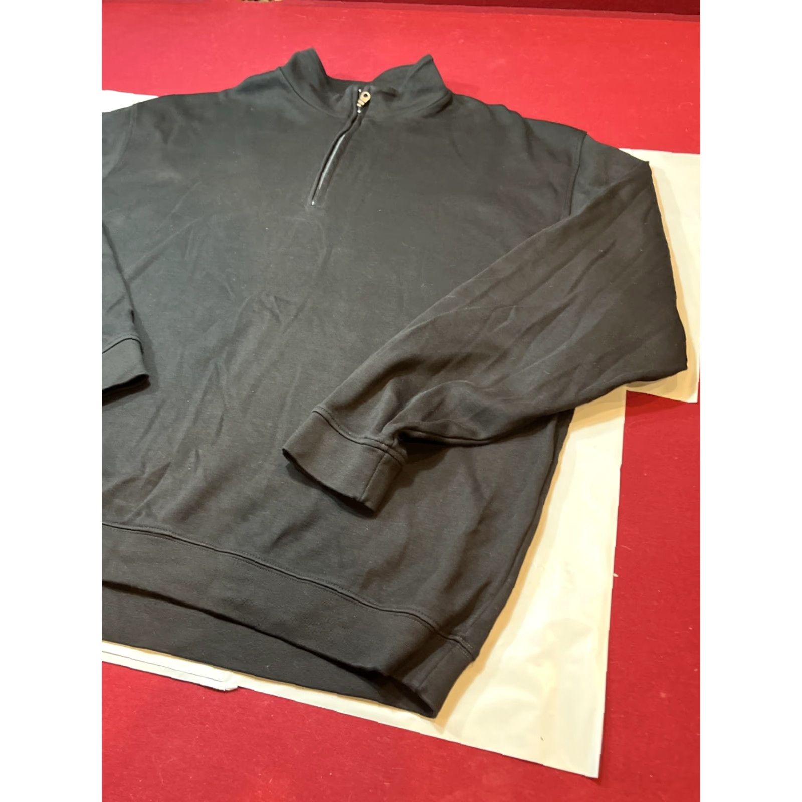 Vintage Scott Barber BLACK 1/4 Zip PIMA COTTON SWEATER Pullover Men Size 2XL Mock Neck Size US XXL / EU 58 / 5 - 5 Thumbnail