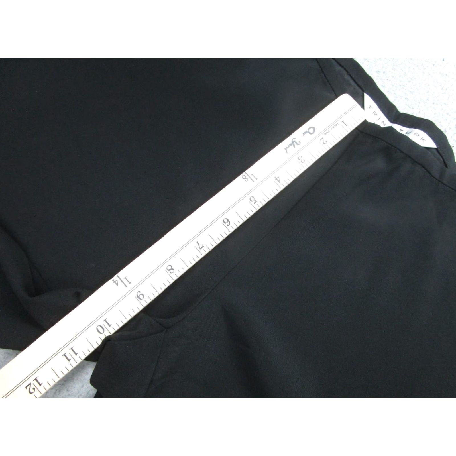 Trina Turk Trina Turk Pants Womens 2 Black Wide Leg High Waist Dress Trousers Acetate Blend Size 26" / US 2 / IT 38 - 6 Thumbnail