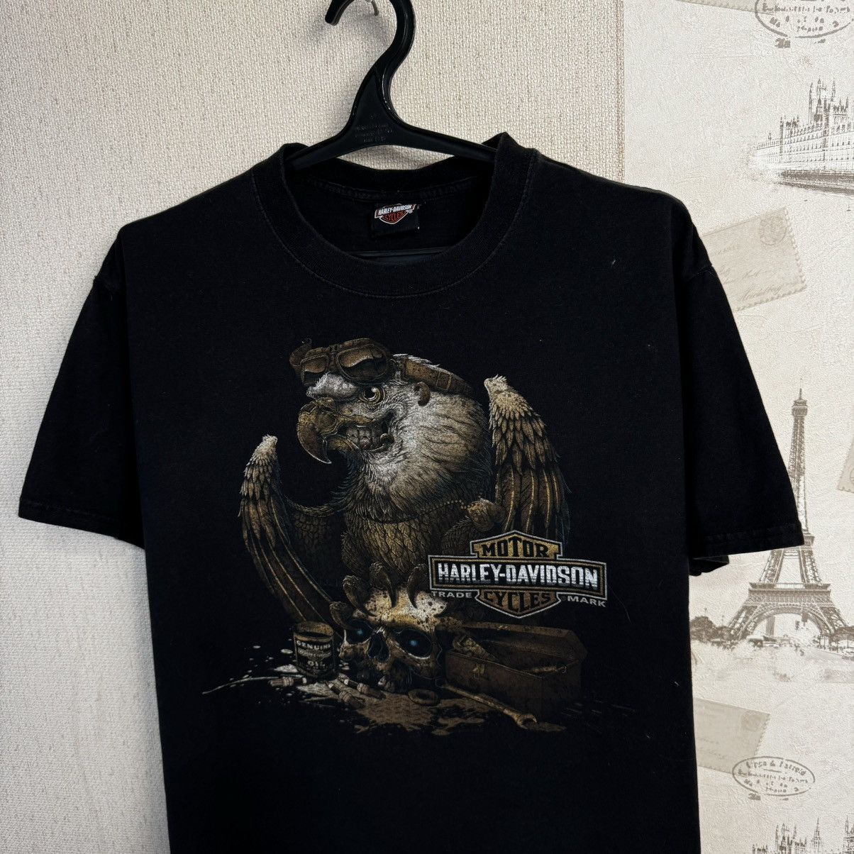 Harley Davidson × Vintage Vintage Harley Davidson T shirt Eagle South Africa L Black Size US L / EU 52-54 / 3 - 12 Thumbnail