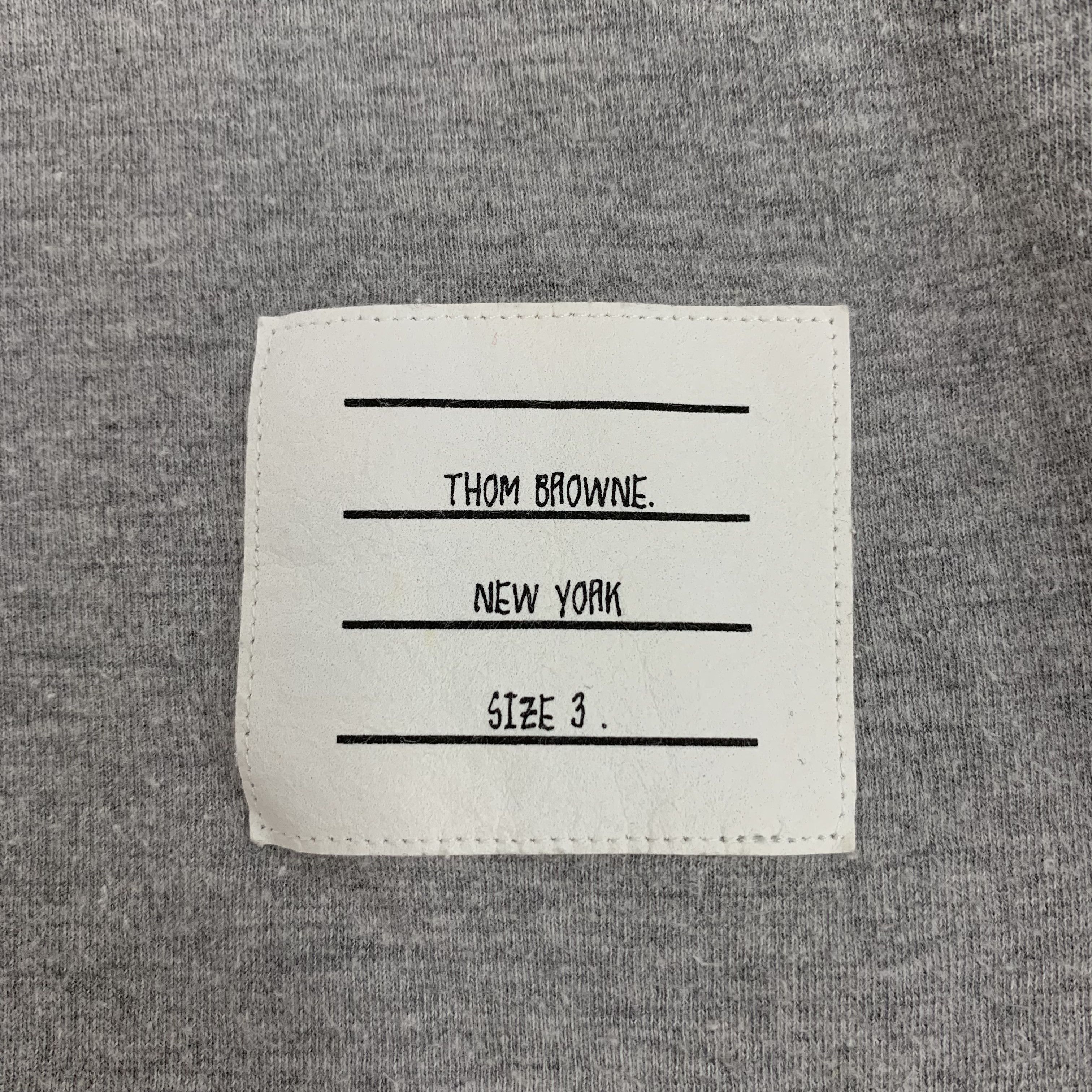 Thom Browne Thom Browne Pocket Stripe Cotton T-Shirt Grey (L) Size US L / EU 52-54 / 3 - 5 Thumbnail
