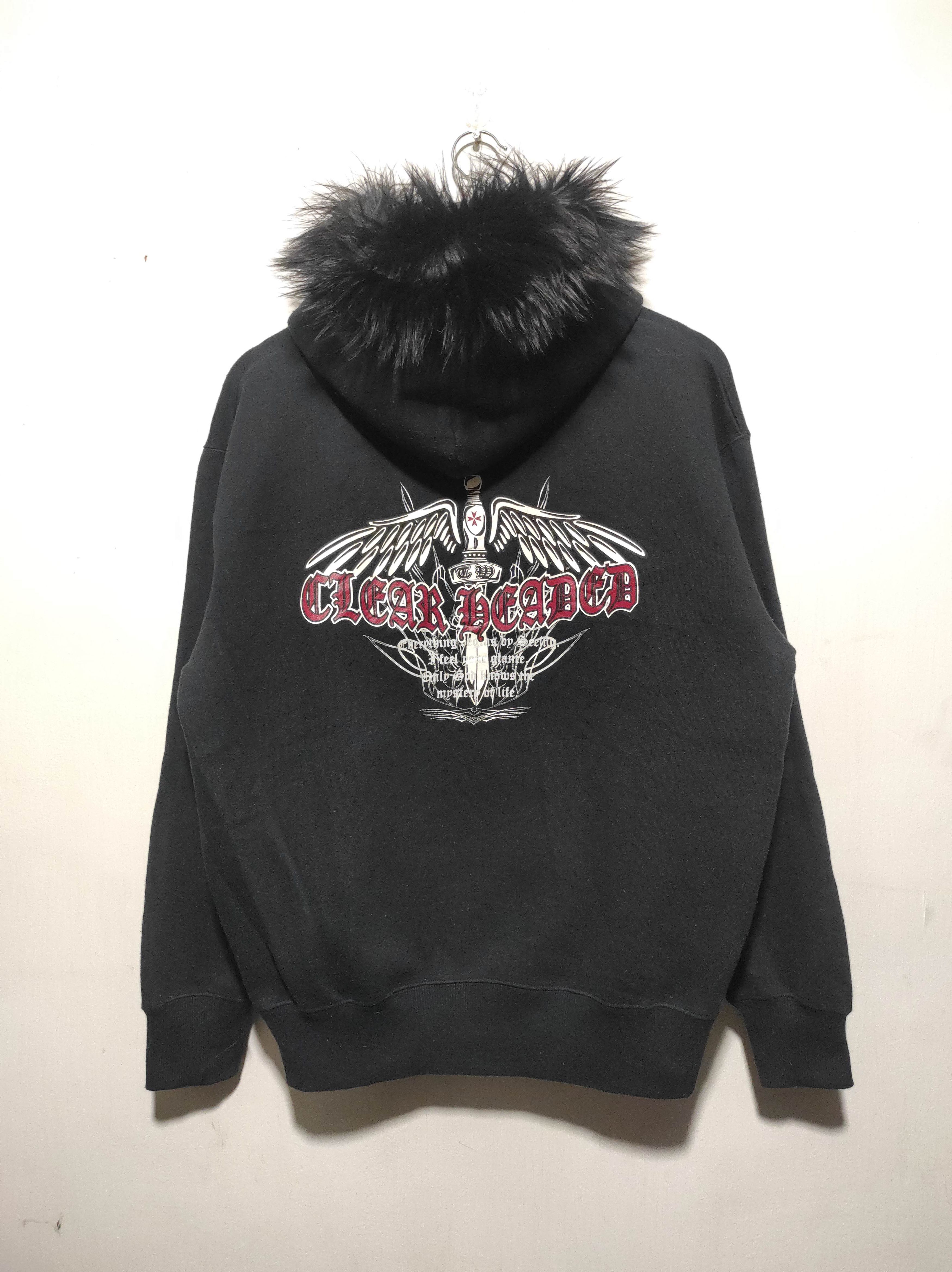 Japanese Brand Swooplex Clear Headed Cross Poem fur hoodie ifsix LGB style Size US L / EU 52-54 / 3 - 12 Thumbnail