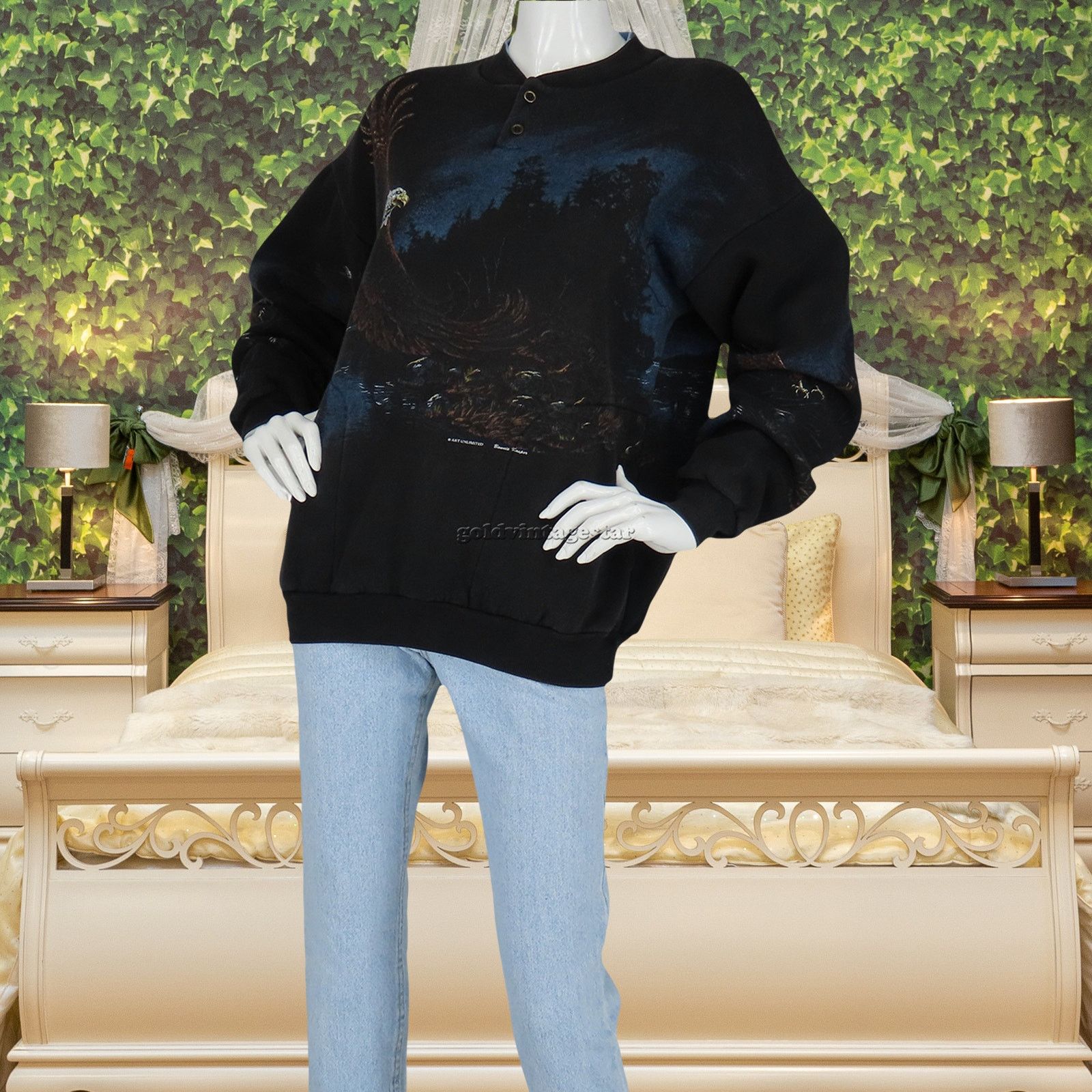 Other Vintage Eagle Scene USA Made Sweatshirt 2XL Size XXL / US 16-18 / IT 52-54 - 2 Thumbnail