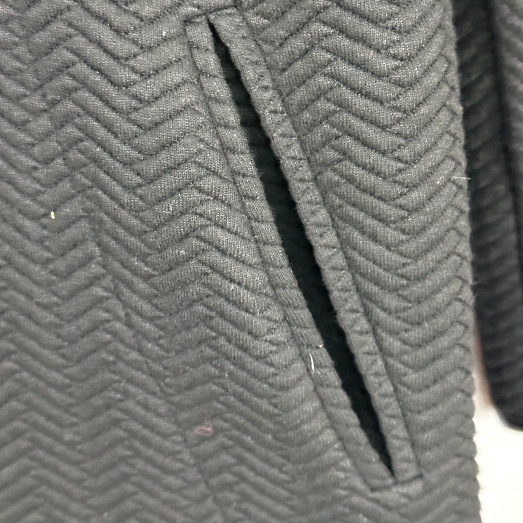 Vintage Periphery Jacket Womens Small Black Assymetrical Zip Textured Faux Leather Trim Jacket Size S / US 4 / IT 40 - 6 Thumbnail